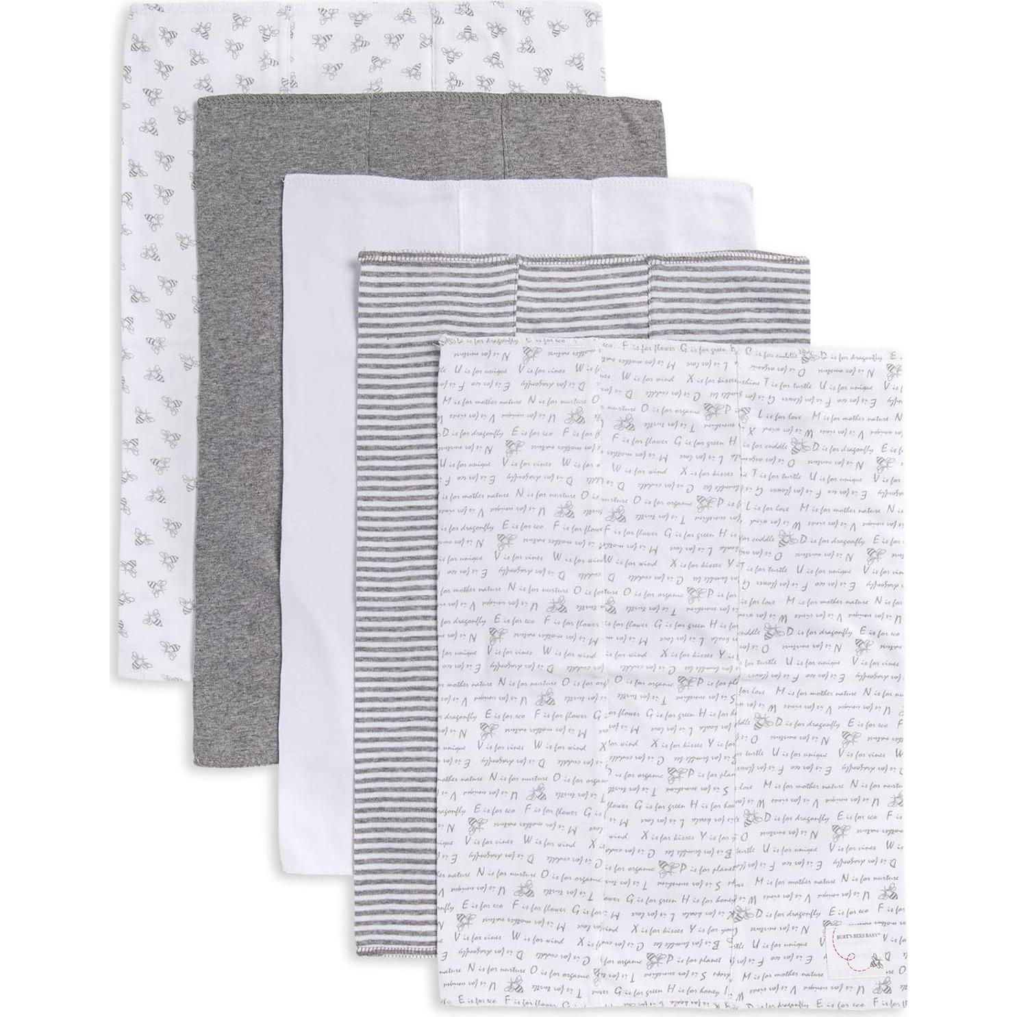 Pañales de Eructo Burt's Bees Baby 100% Algodón Orgánico 5 Pzas