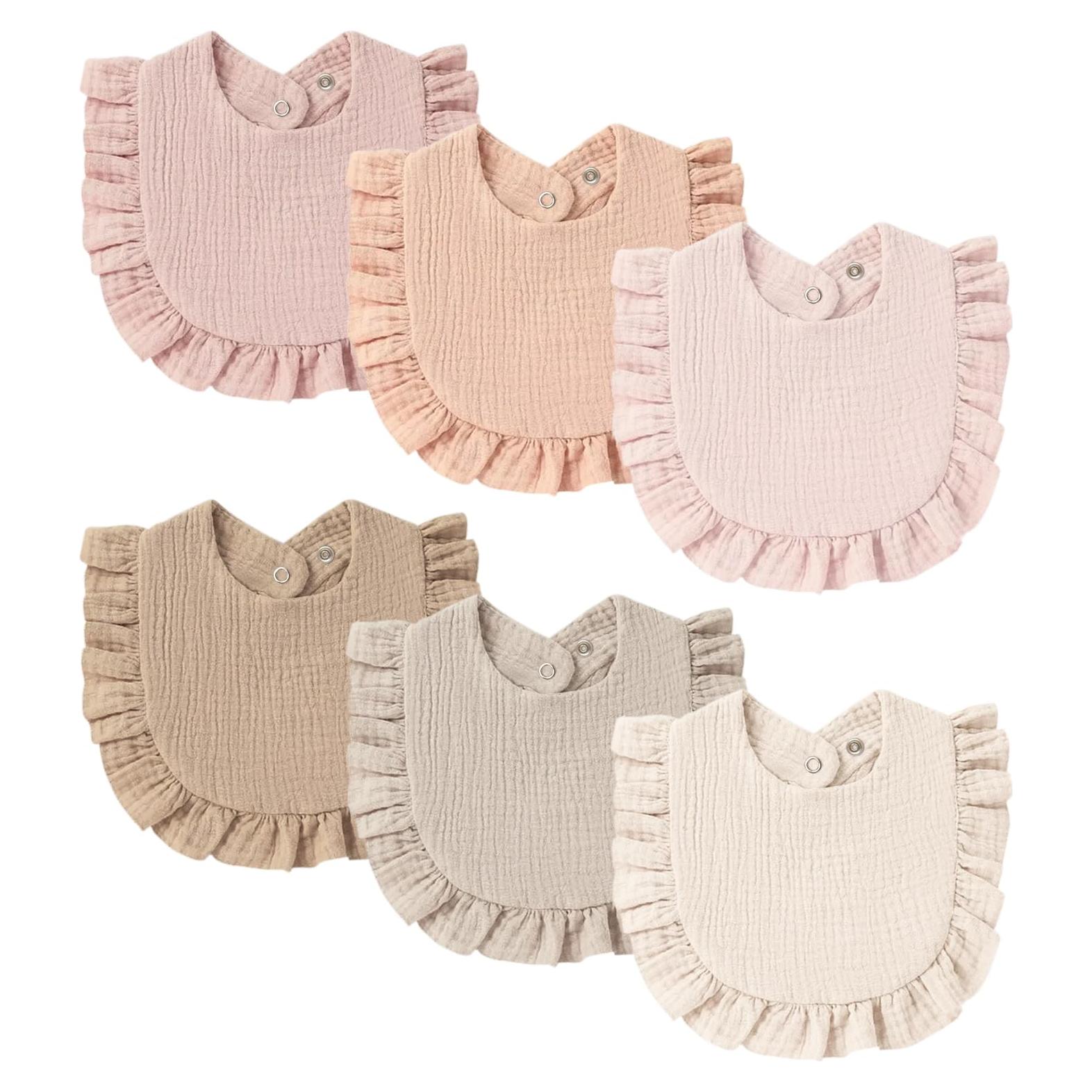 Set de 6 Baberos de Muselina MairMore para Bebés Unisex