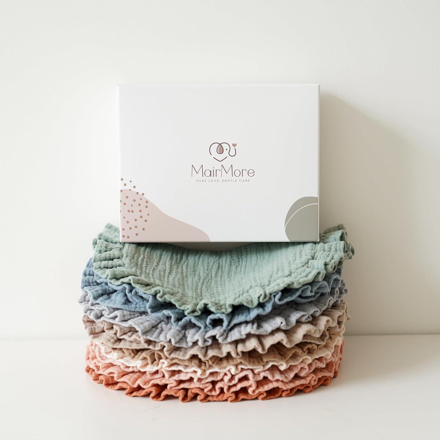 Set de 6 Baberos de Muselina MairMore para Bebés Unisex