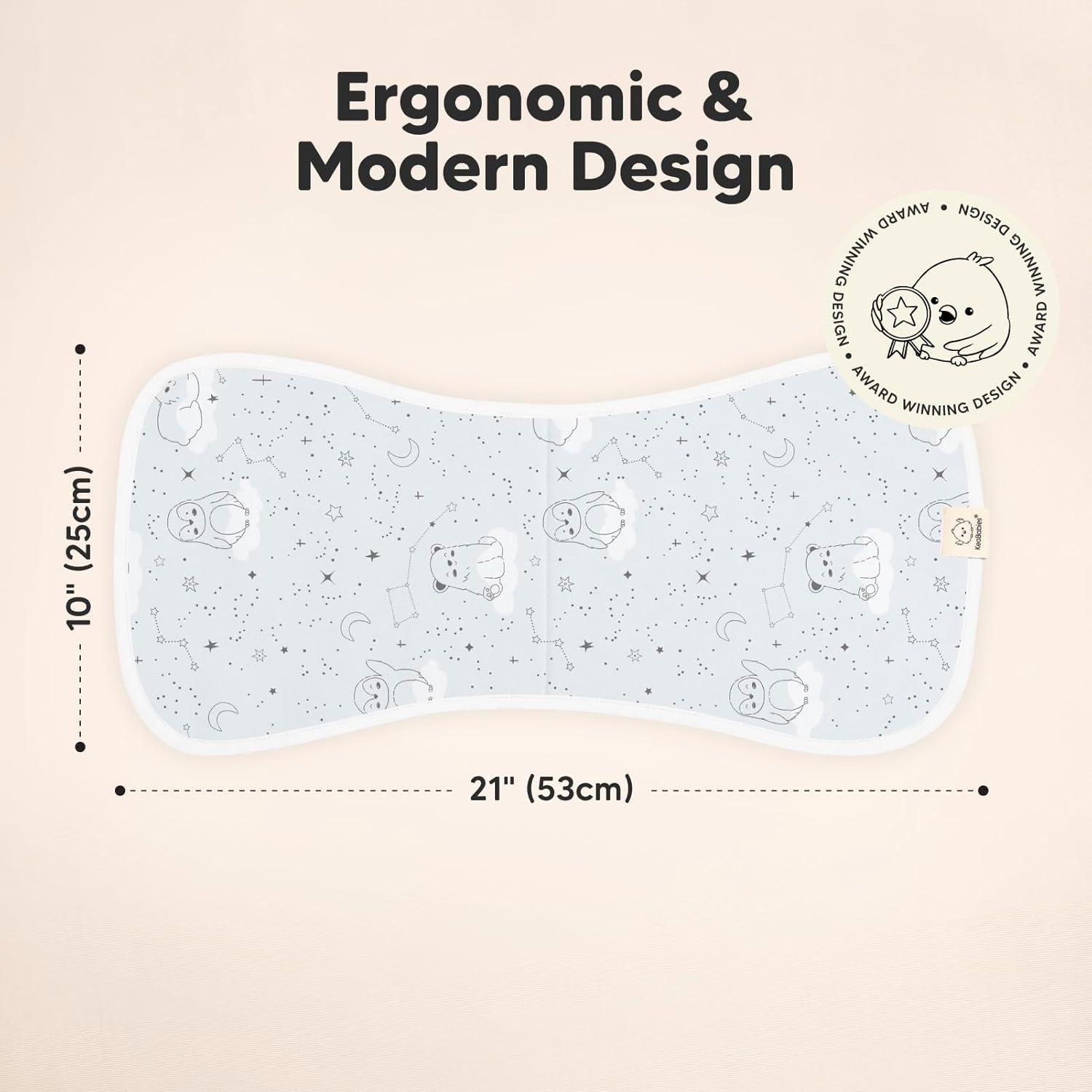 Paños de Eructo Orgánicos KeaBabies - 5 Unidades 53.34x25.4cm