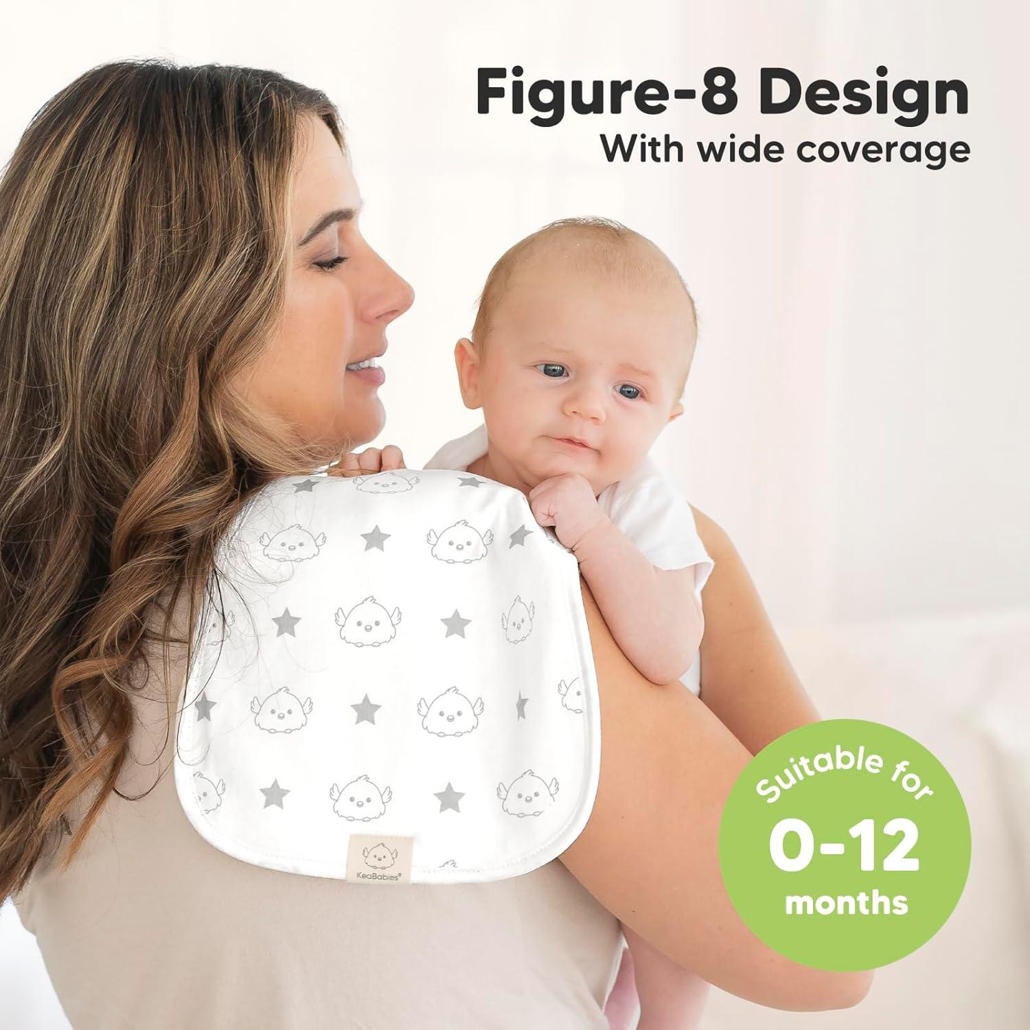 Paños de Eructo Orgánicos KeaBabies - 5 Unidades 53.34x25.4cm