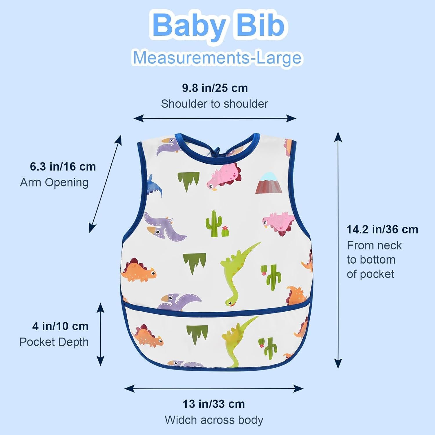 Baberos Impermeables Accmor para Bebés 6-24 meses 3pcs