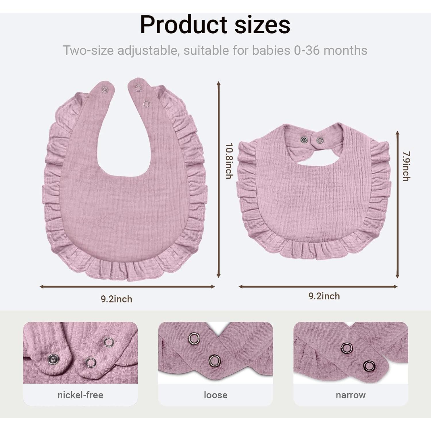 Baberos de Muselina NISXABEBE 6 Pcs Algodón Suave para Bebé