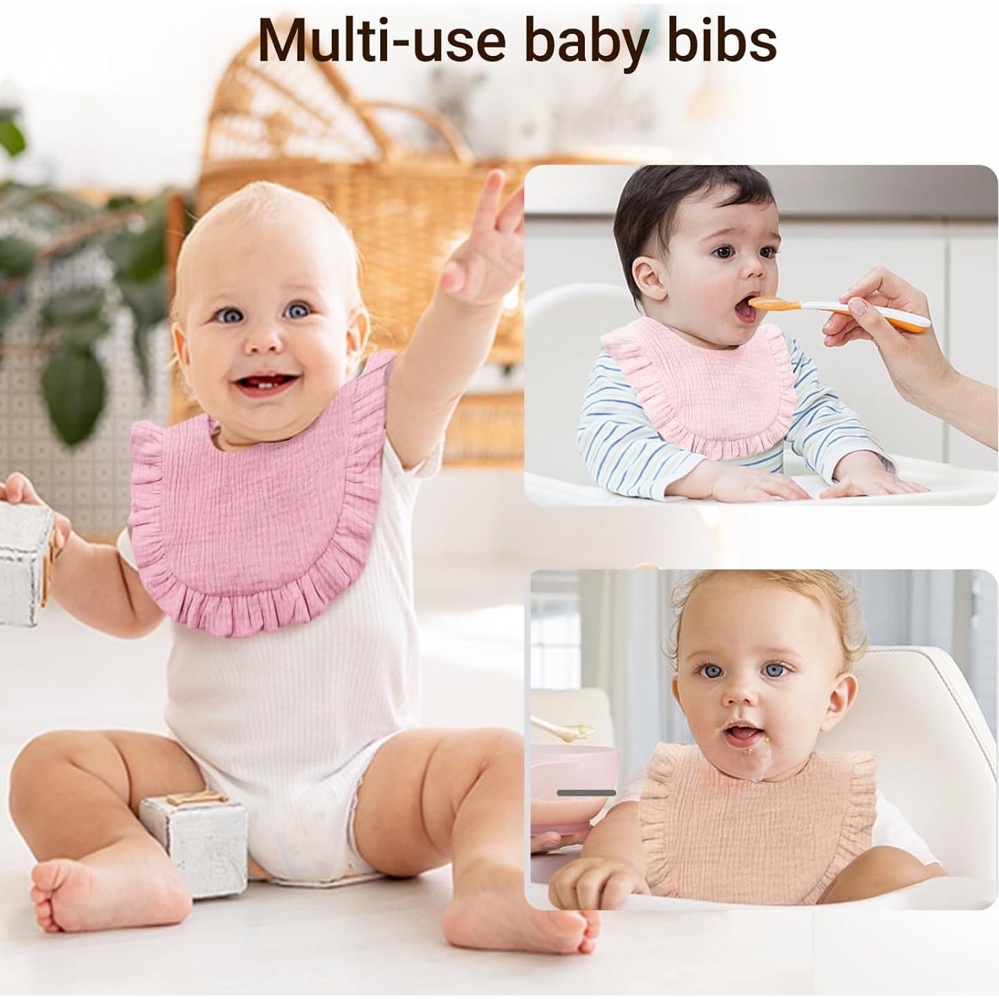 Baberos de Muselina NISXABEBE 6 Pcs Algodón Suave para Bebé