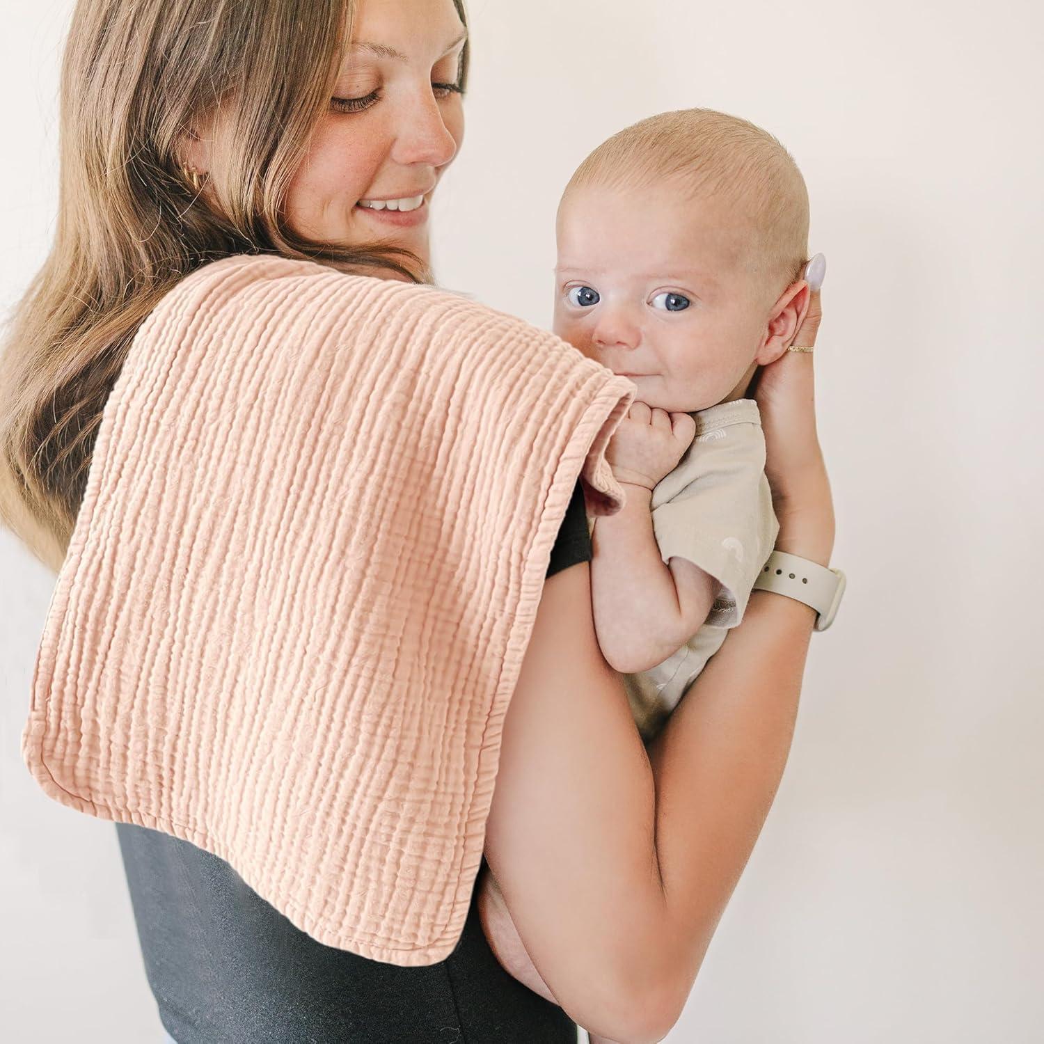 Paños para Eructar Bebé Konssy 6 Piezas 100% Algodón Muselina