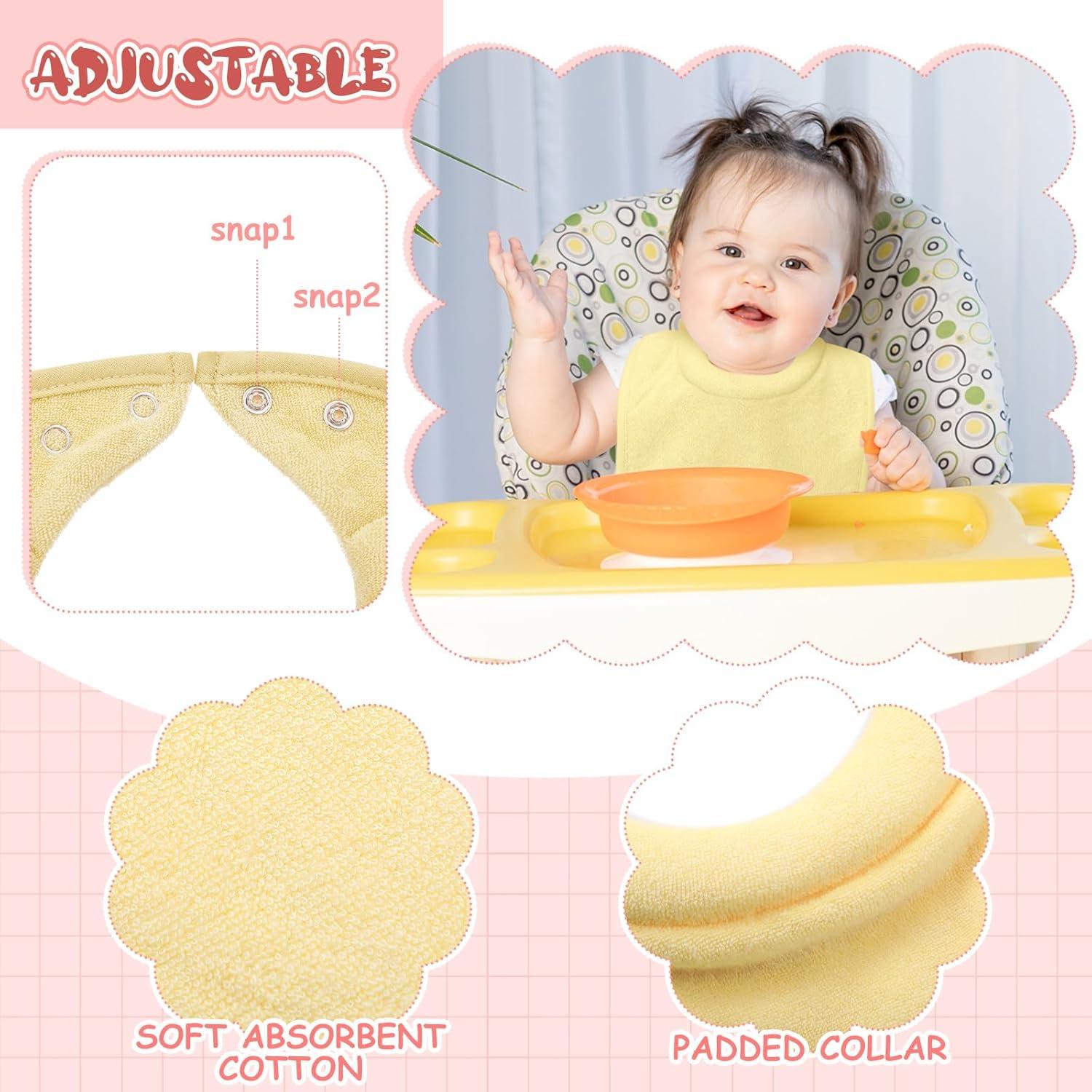 4 Baberos Acolchados Comfi para Bebés - Absorbentes y Ajustables