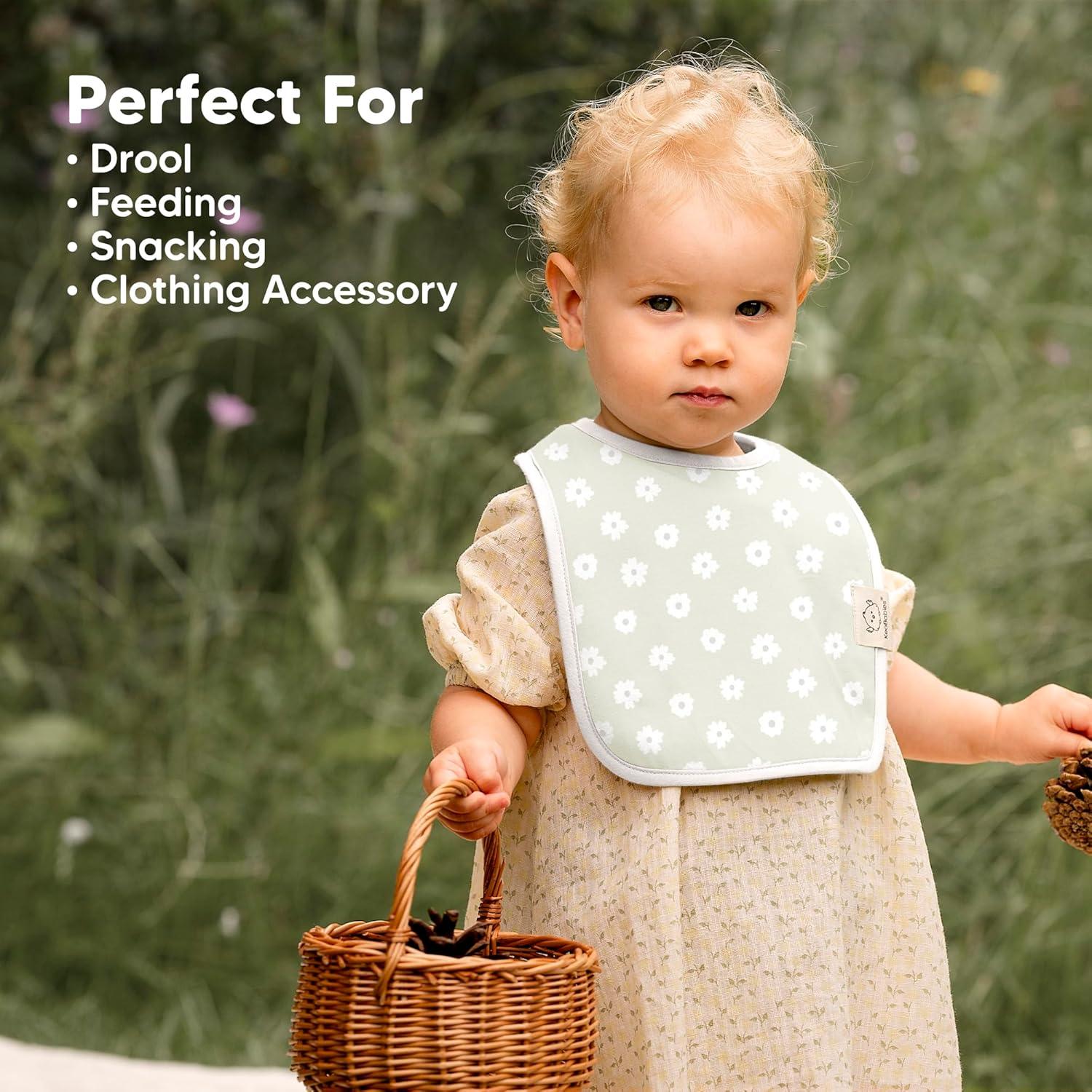 KeaBabies 8 Baberos Orgánicos Absorbentes para Bebés Unisex