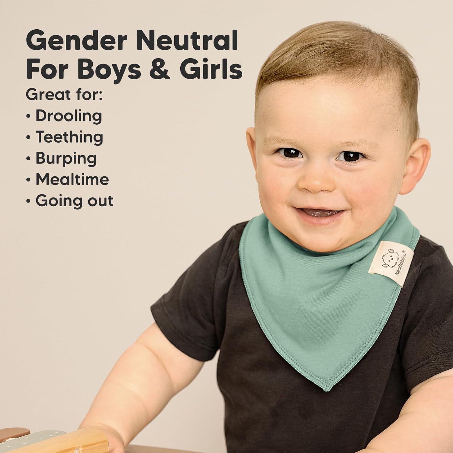 Paquete de 10 Baberos de Bandana KeaBabies 100% Algodón Orgánico