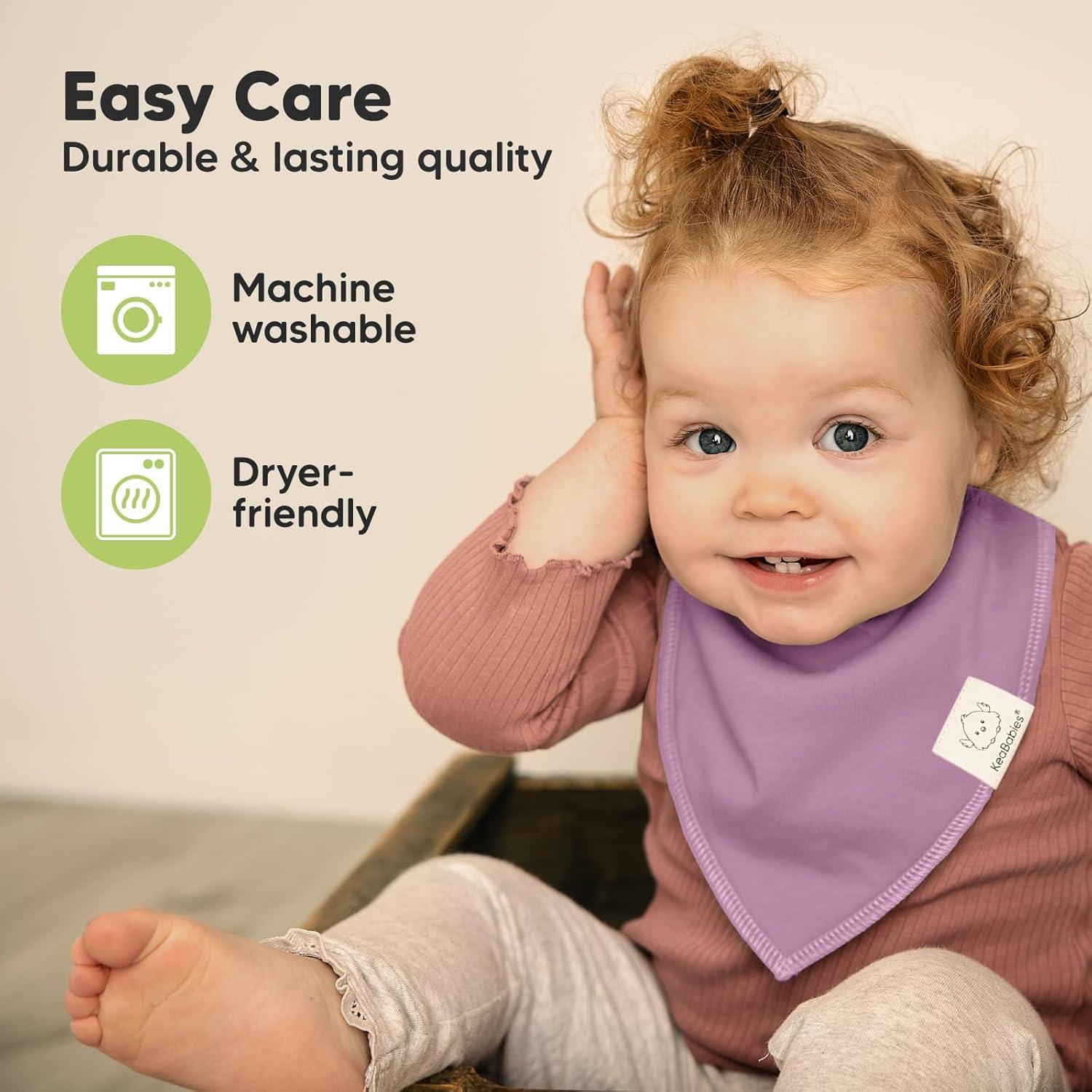 Paquete de 10 Baberos de Bandana KeaBabies 100% Algodón Orgánico