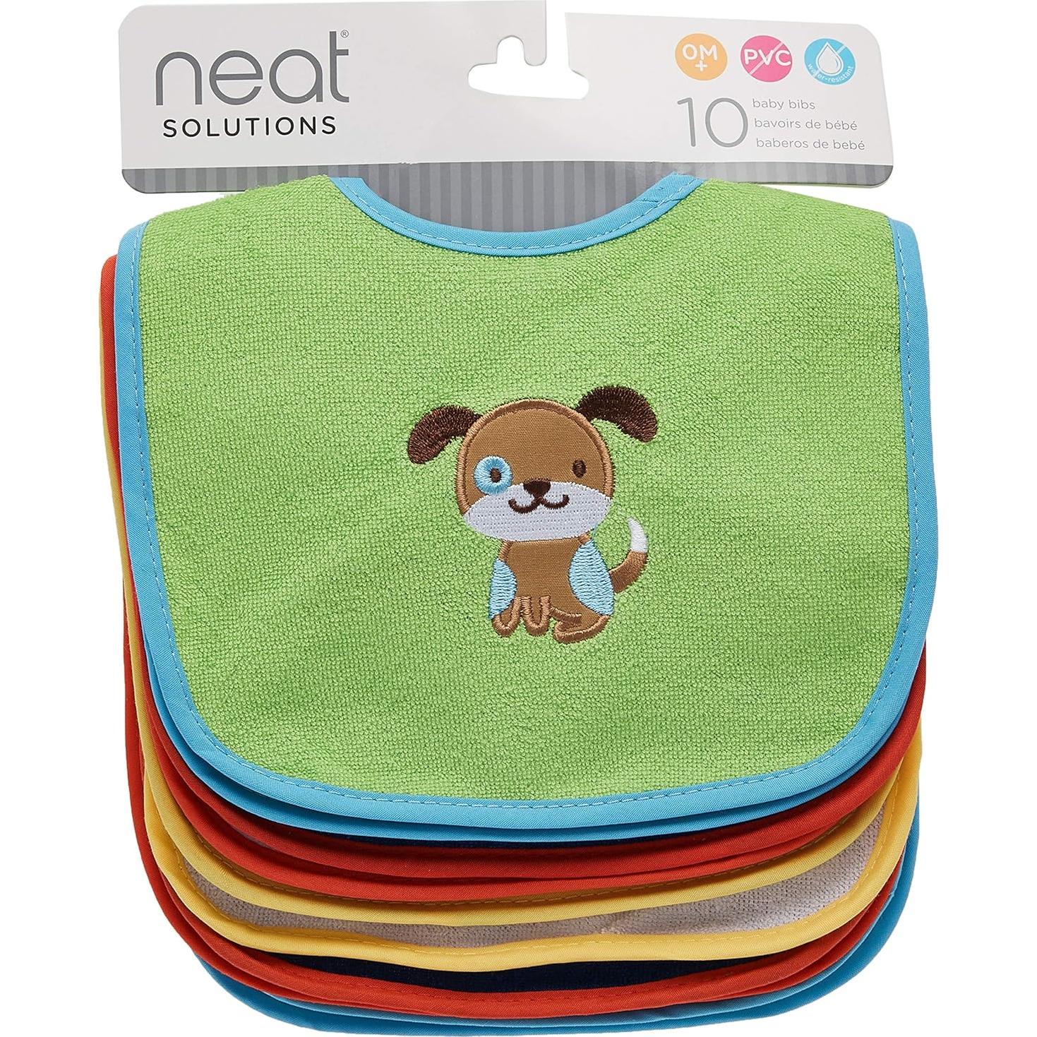 Conjunto de 10 Baberos Resistentes al Agua Neat Solutions