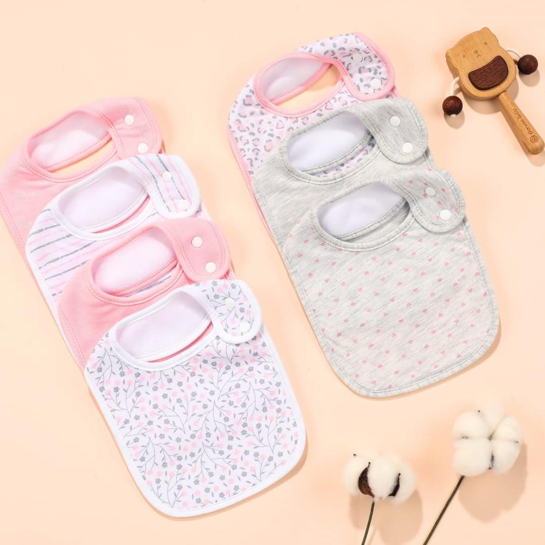 Paquete de 7 Baberos de Algodón Ajustables GLW-PN