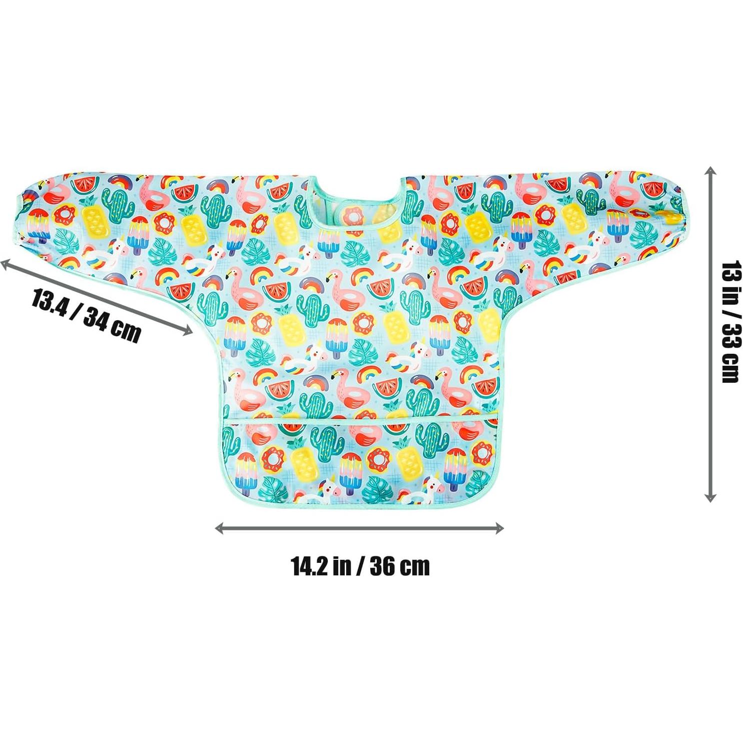 Babero Impermeable PandaEar para Bebés 6-36 Meses Manga Larga