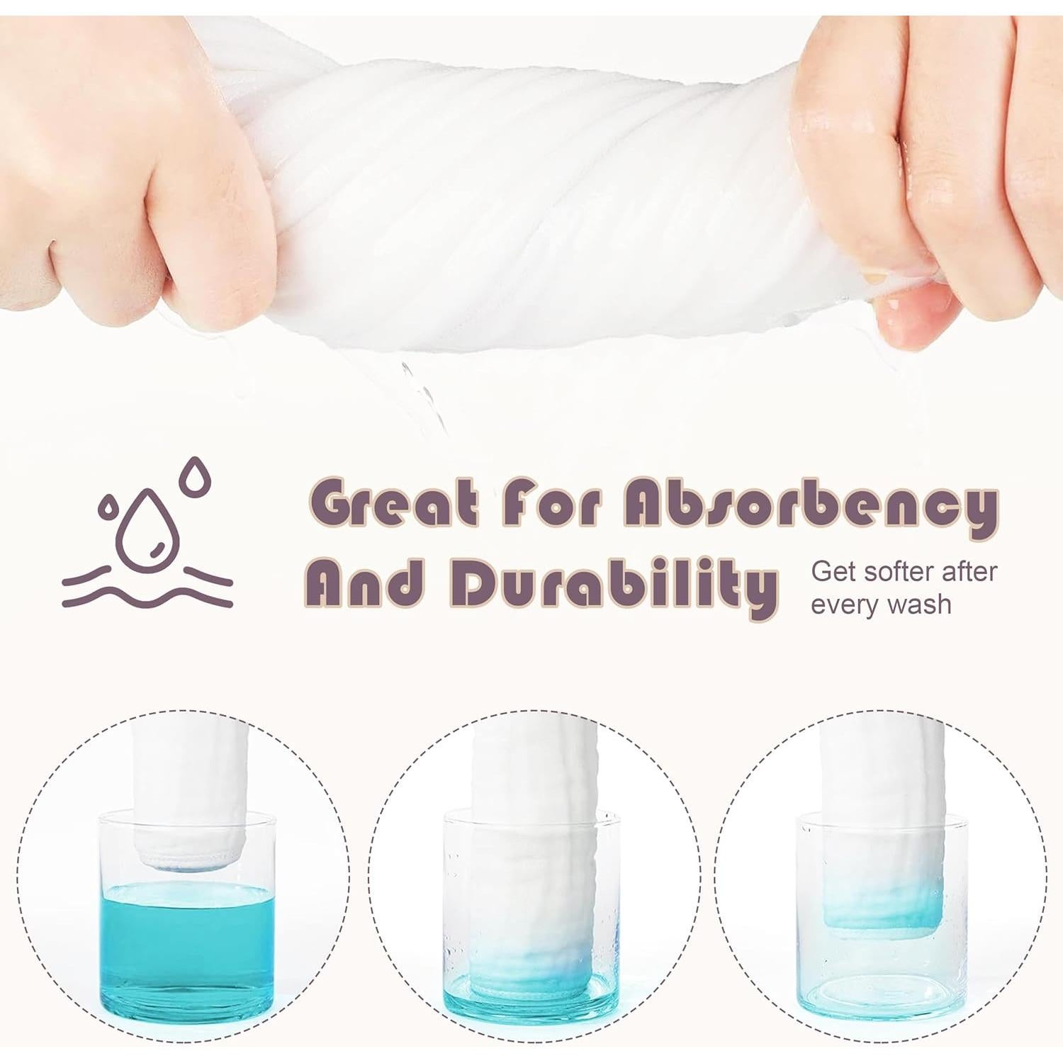 Paños de Eructo de Muselina 100% Algodón Ease Cubs - Paquete de 12