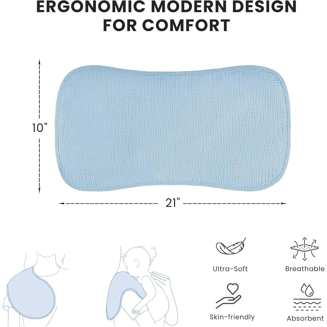 Paños de Eructo para Bebé Konssy - 7 Pack 100% Algodón Suave