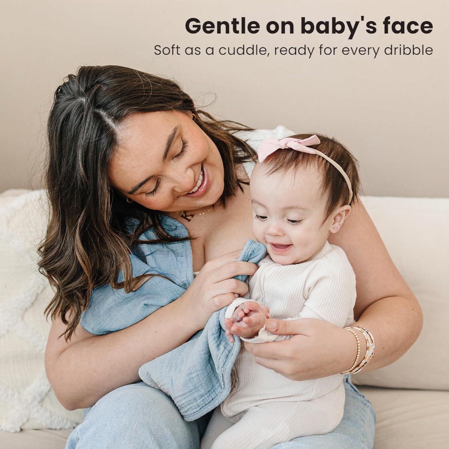 Paños de Eructo para Bebé Konssy - 7 Pack 100% Algodón Suave