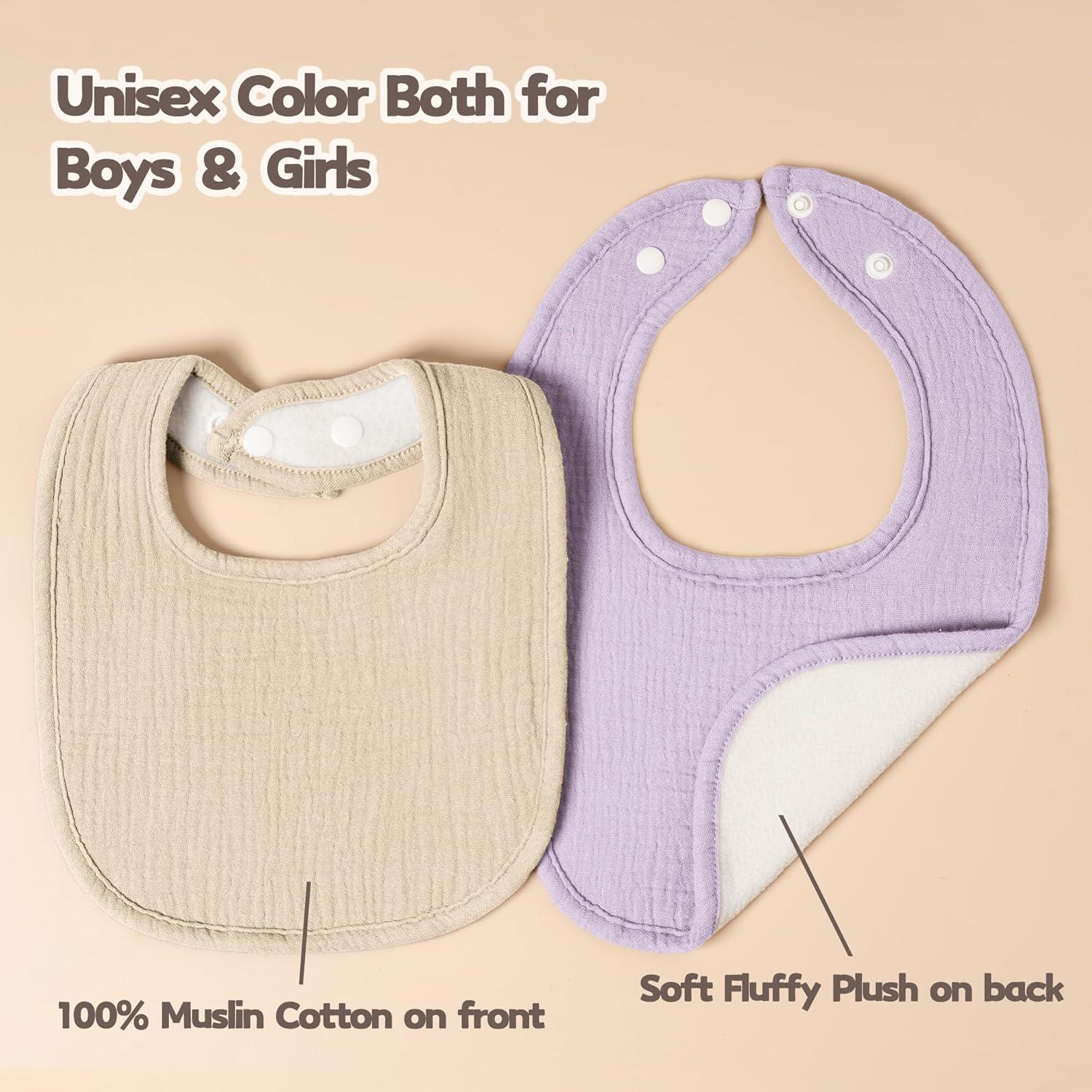 Baberos de Muselina Susurration 10 Pack Ajustables para Bebés