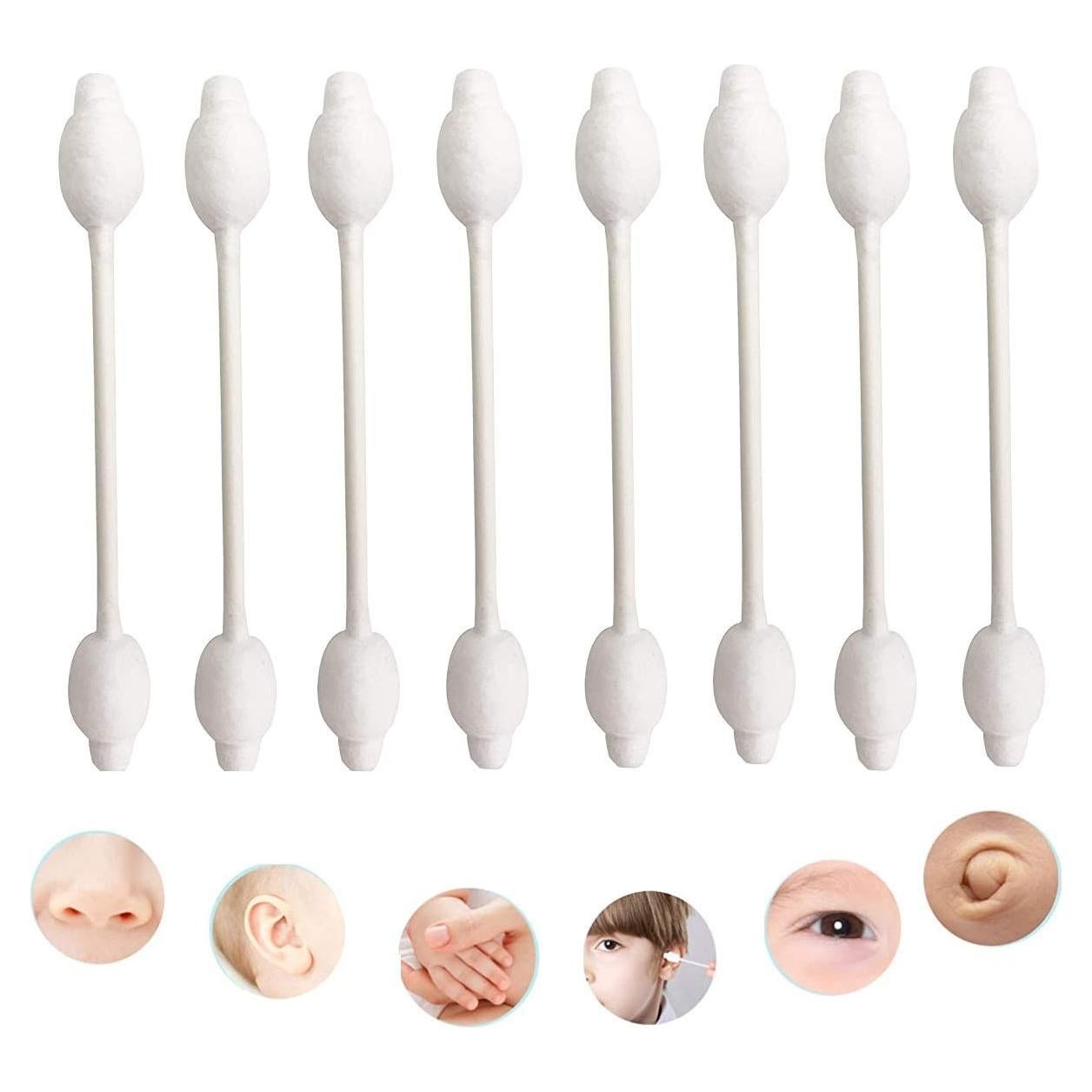 Hisopos de Algodón Orgánico para Bebés HNRLOY - 224 Unidades