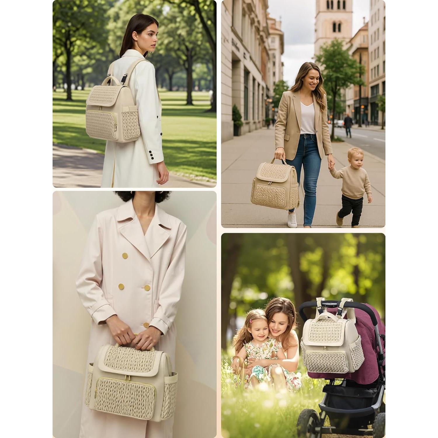 Mochila para Pañales Impermeable Taslan Marrón Topo 20L