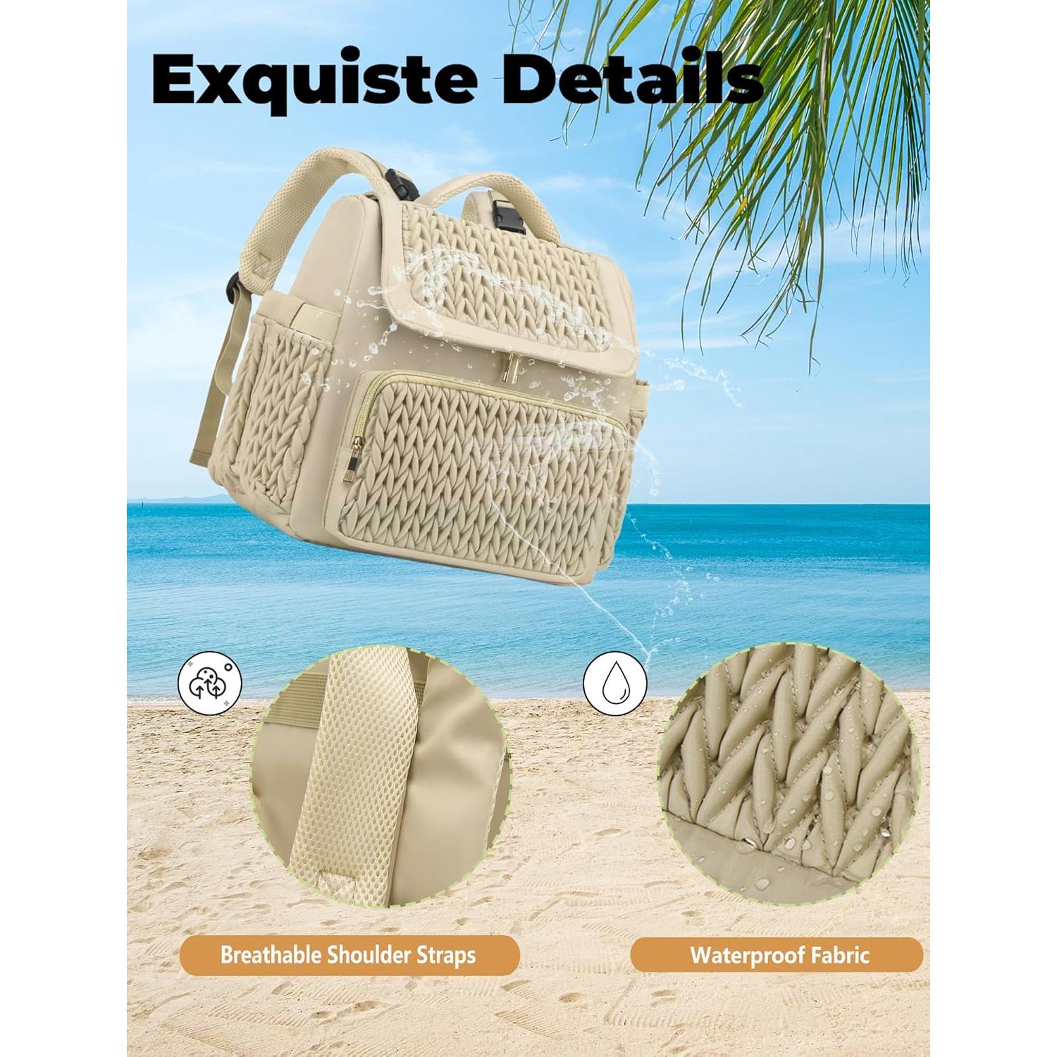 Mochila para Pañales Impermeable Taslan Marrón Topo 20L