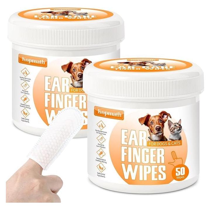 Toallitas Limpiadoras para Oídos de Mascotas Kopmath 100 Unidades