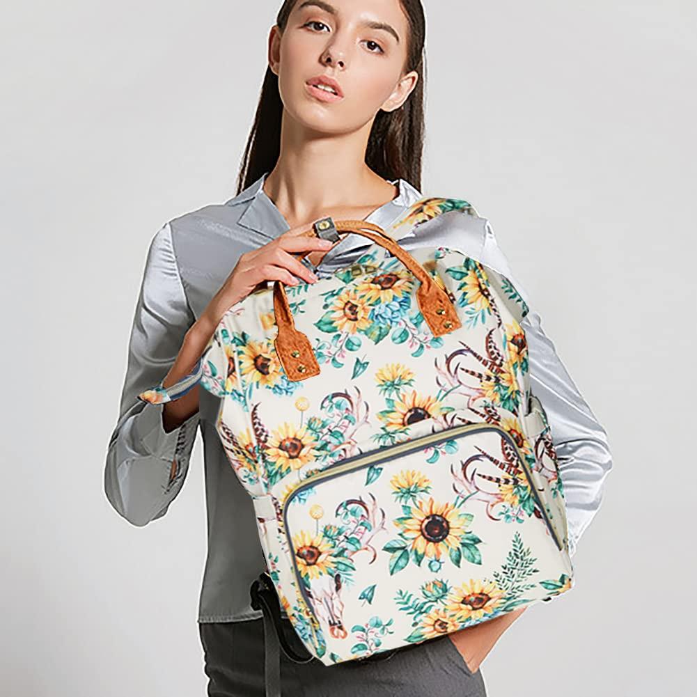 Mochila de Pañales Floral Fba-LHDB001, Impermeable 22.7L