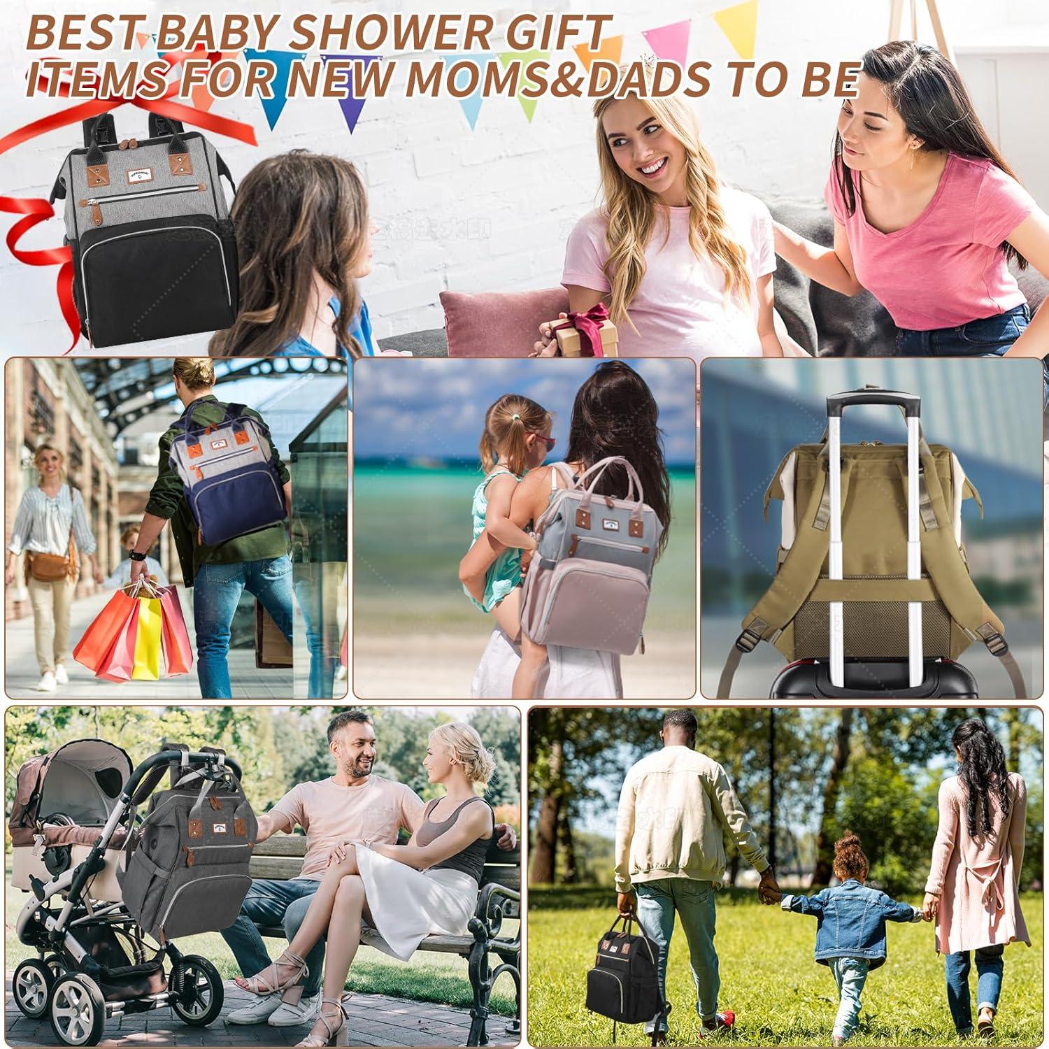 Mochila para Pañales UPROMOMI Azul Gris 25L Unisex