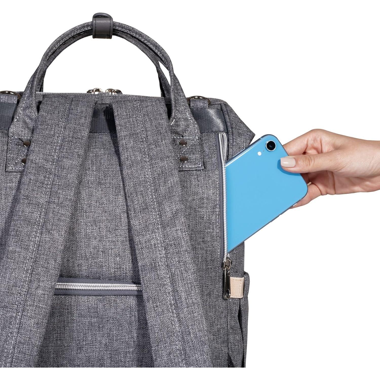 Mochila para Pañales SUNVENO 25L Gris con Cambiador y USB