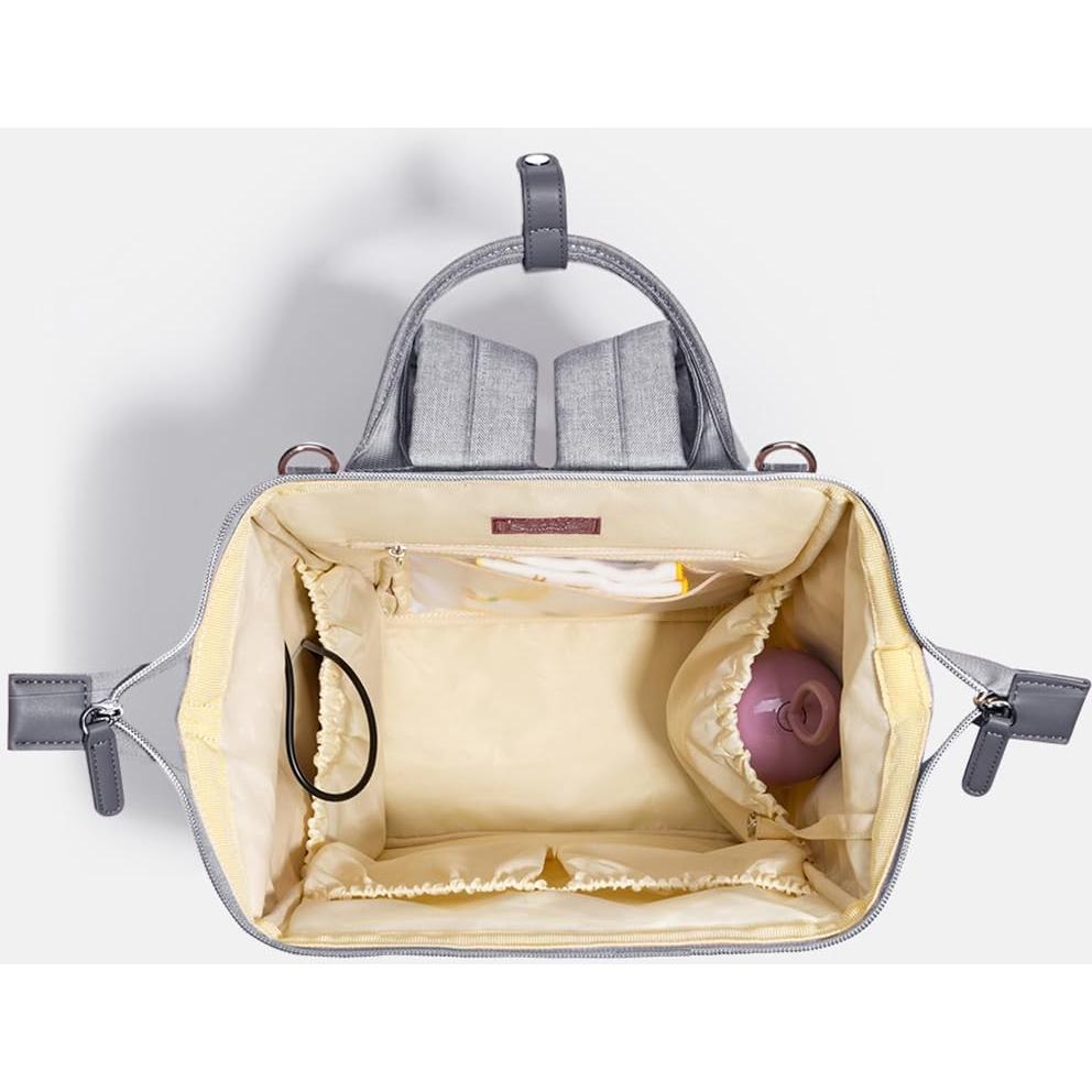 Mochila para Pañales SUNVENO 25L Gris con Cambiador y USB