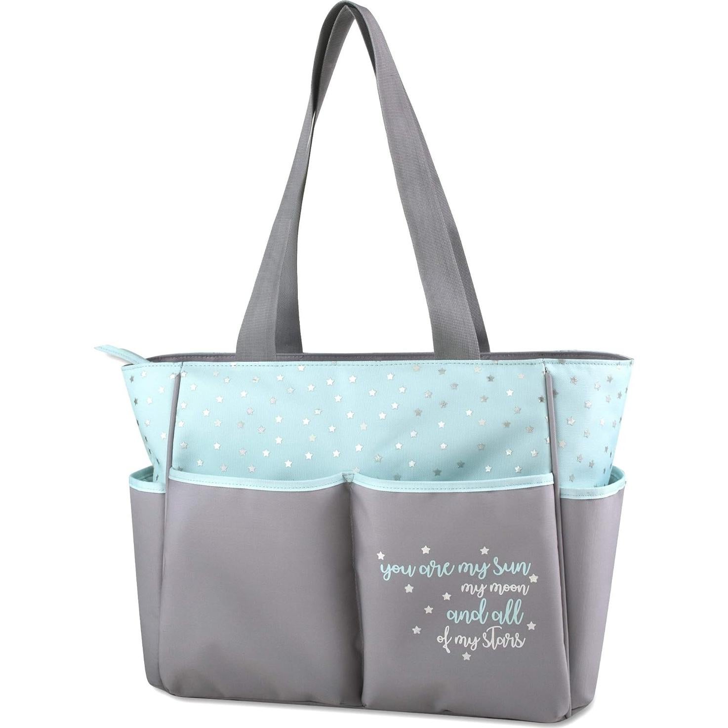 Bolsa de Pañales Esenciales para Bebés 5 Piezas Gris/Aqua
