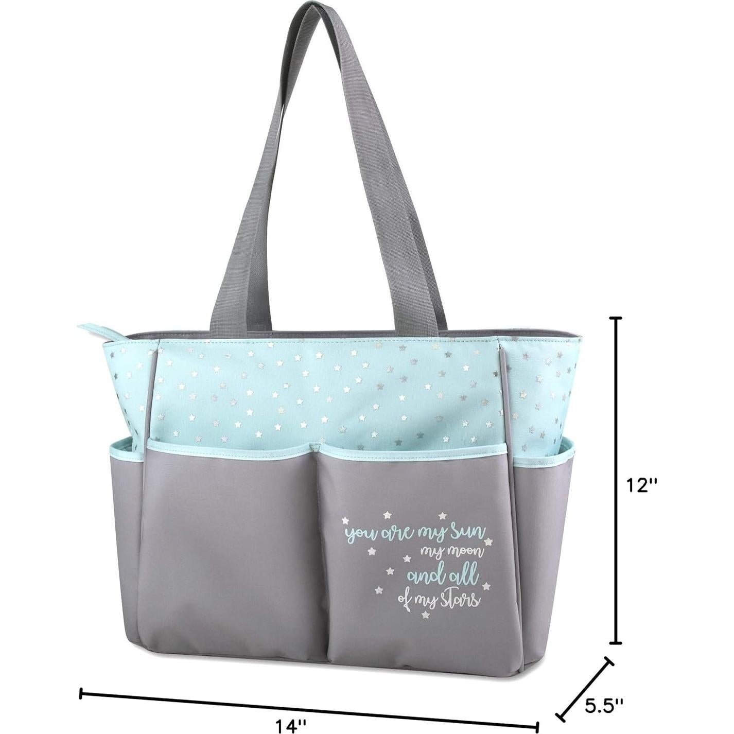 Bolsa de Pañales Esenciales para Bebés 5 Piezas Gris/Aqua