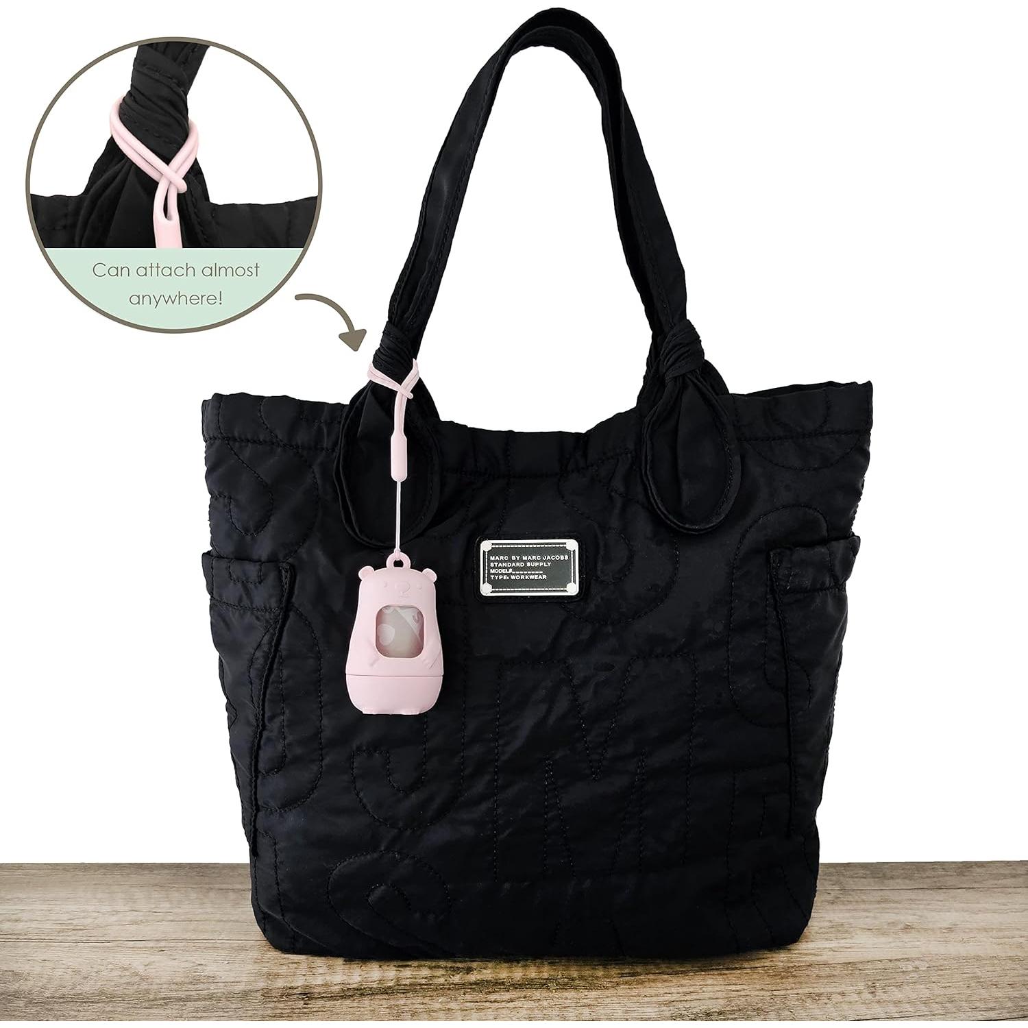 Dispensador de Bolsa de Pañales Moodie Oso de Peluche Rosado