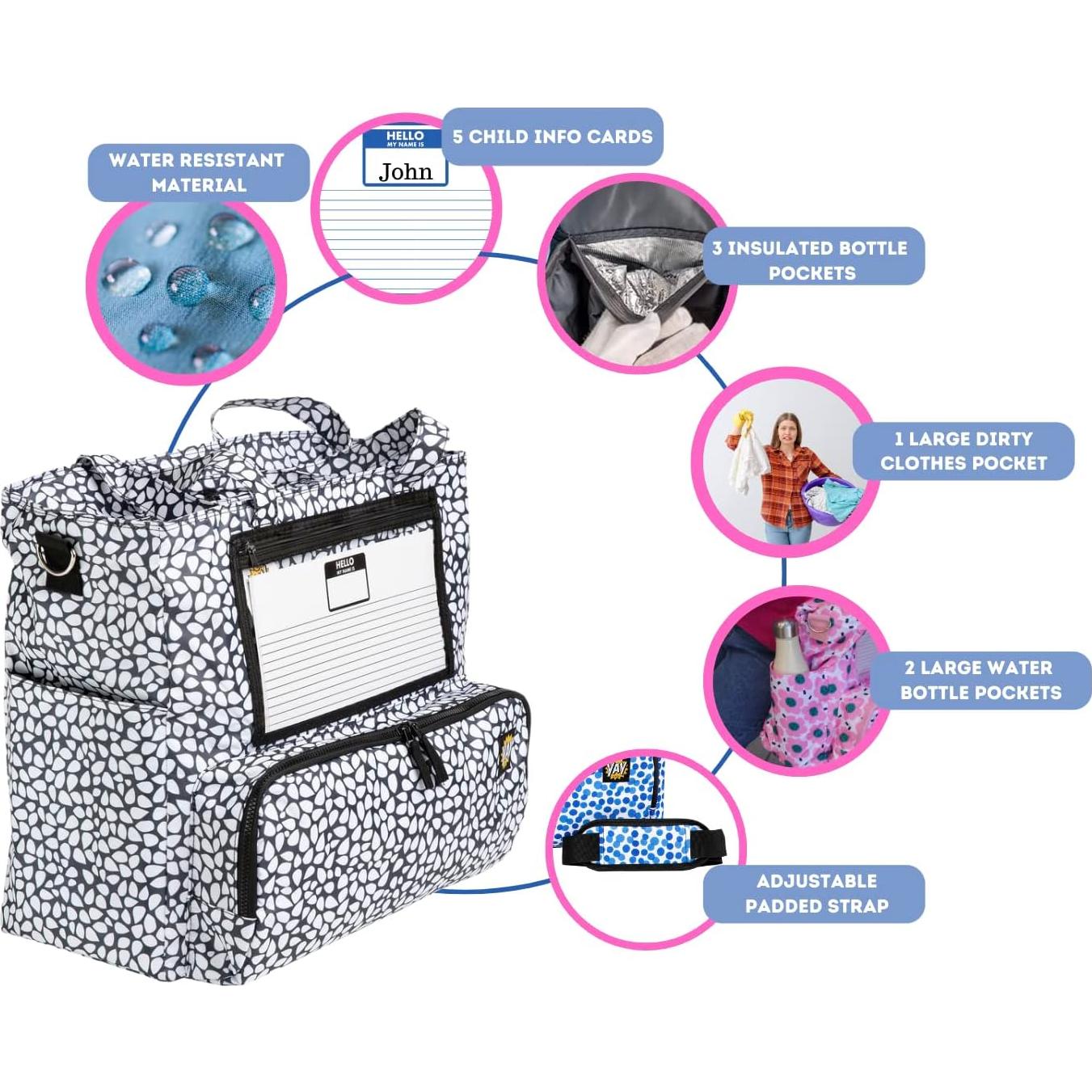 Bolsa de Pañales Grande YAY KIDD con Correa y Bolsillos