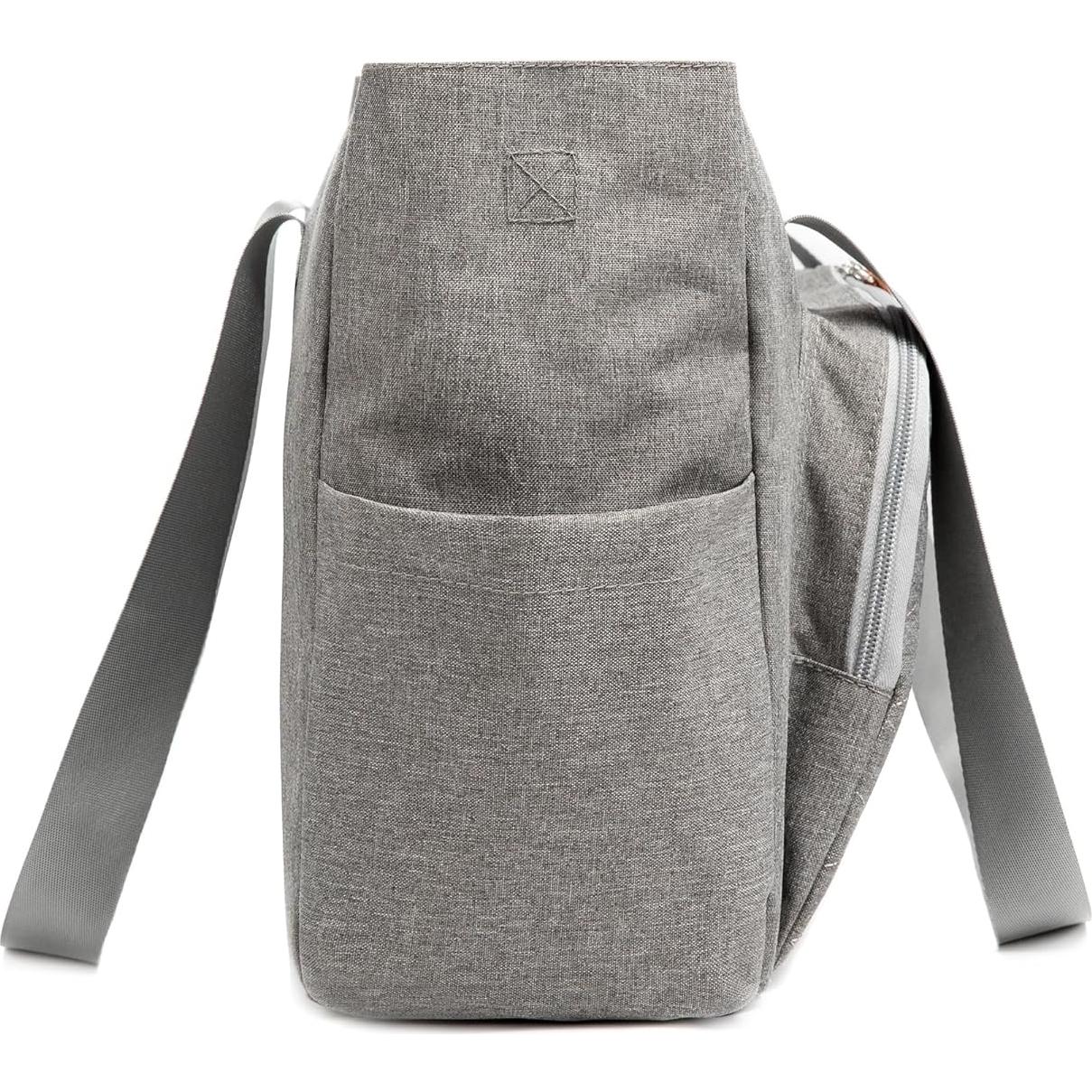 Bolsa de Pañales Solid Mommy Gris con Almohadilla y Clips