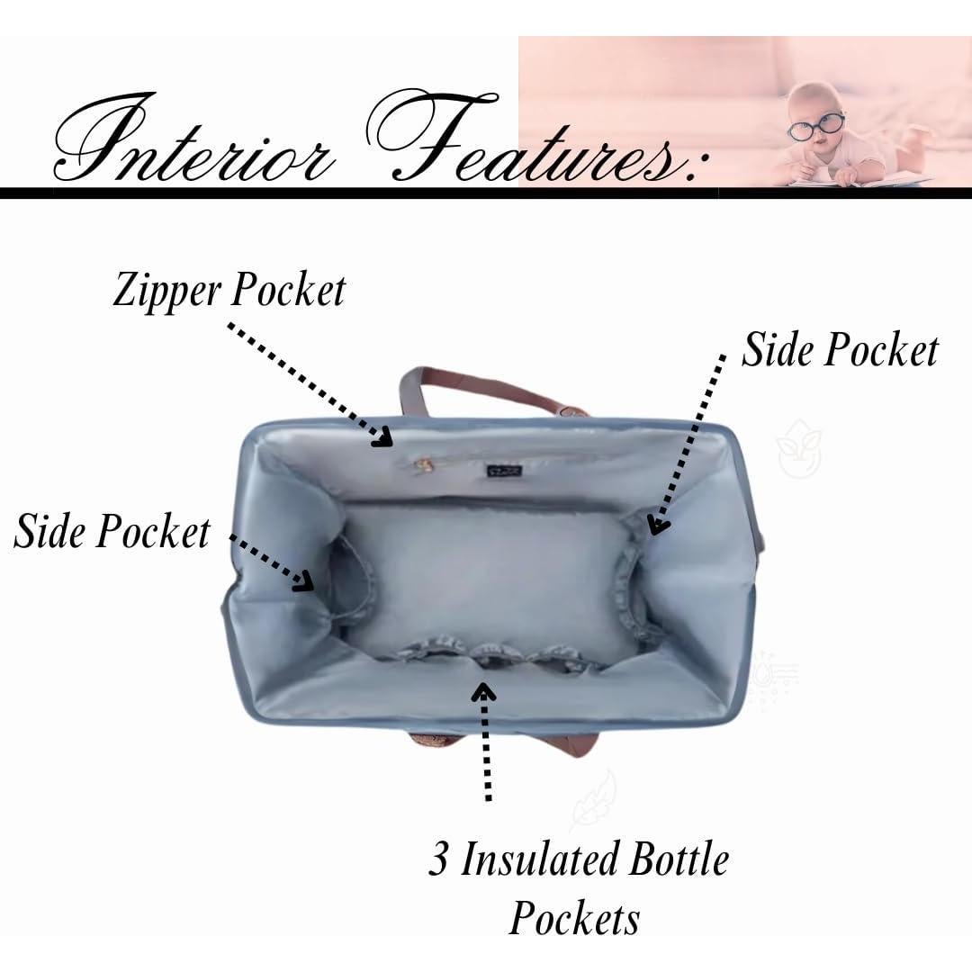 Bolsa de Pañales Oversized Rosa SLyDe - Bolsa de Viaje 35.5x27.9x45.7cm