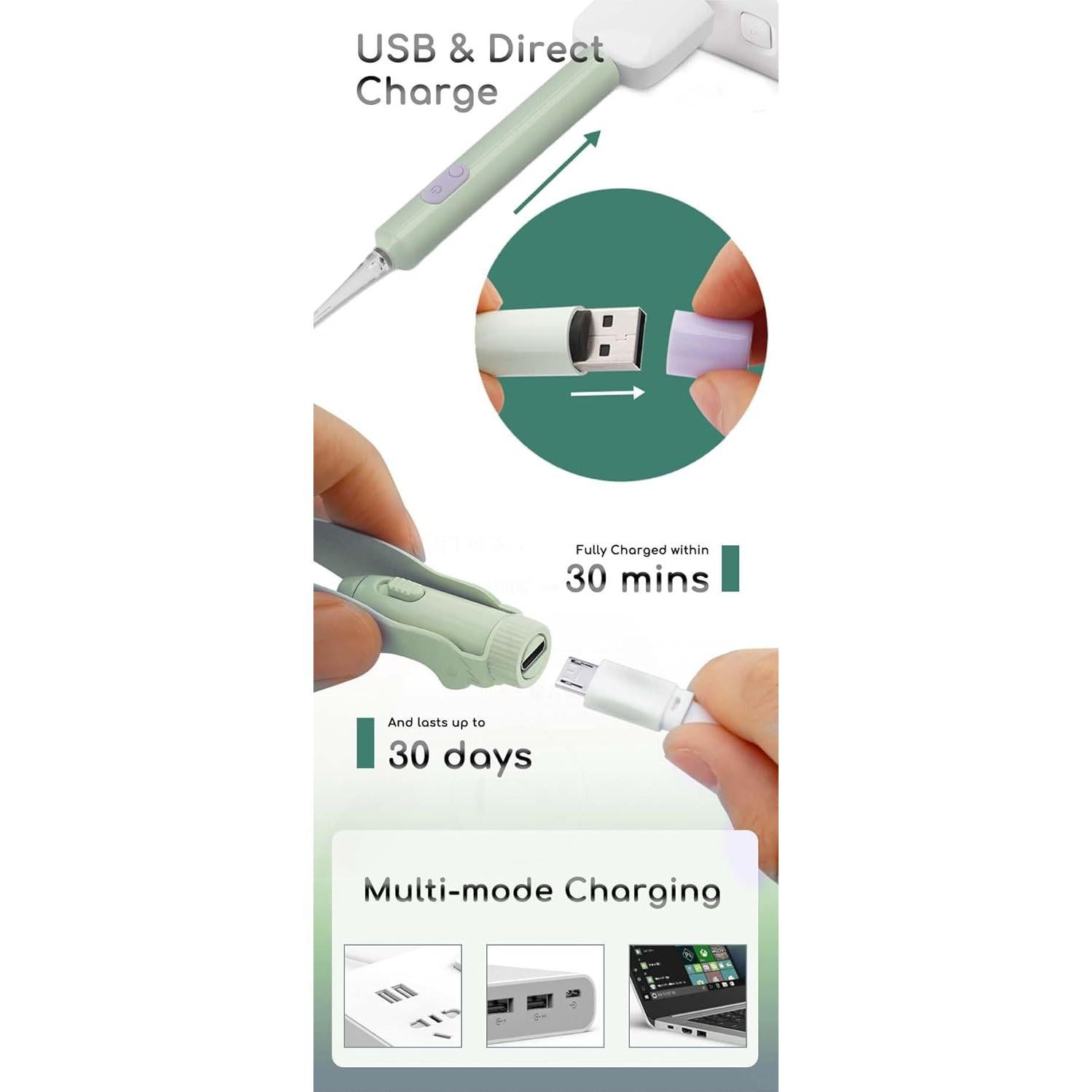 Kit de Limpieza de Cerumen Manmihealth con Luces LED y Lupa