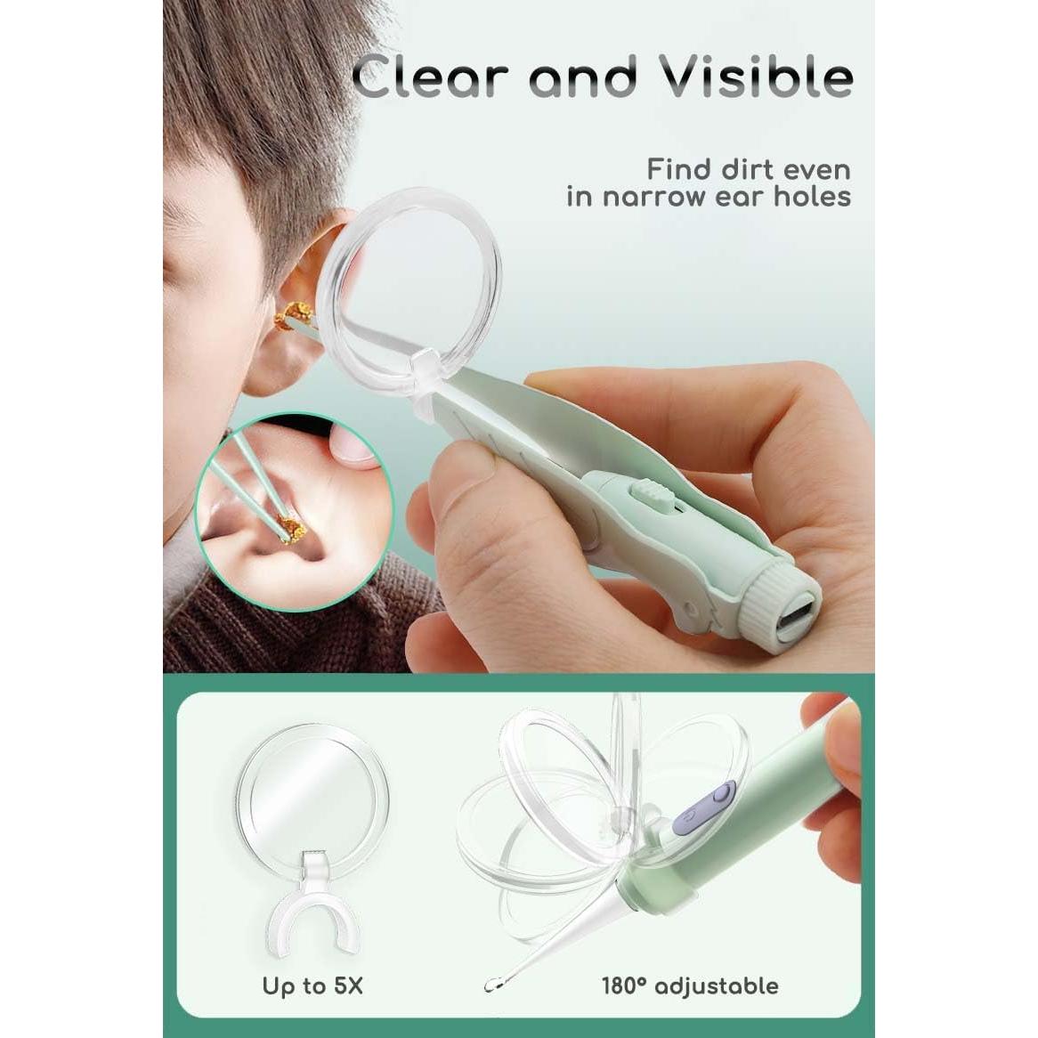 Kit de Limpieza de Cerumen Manmihealth con Luces LED y Lupa