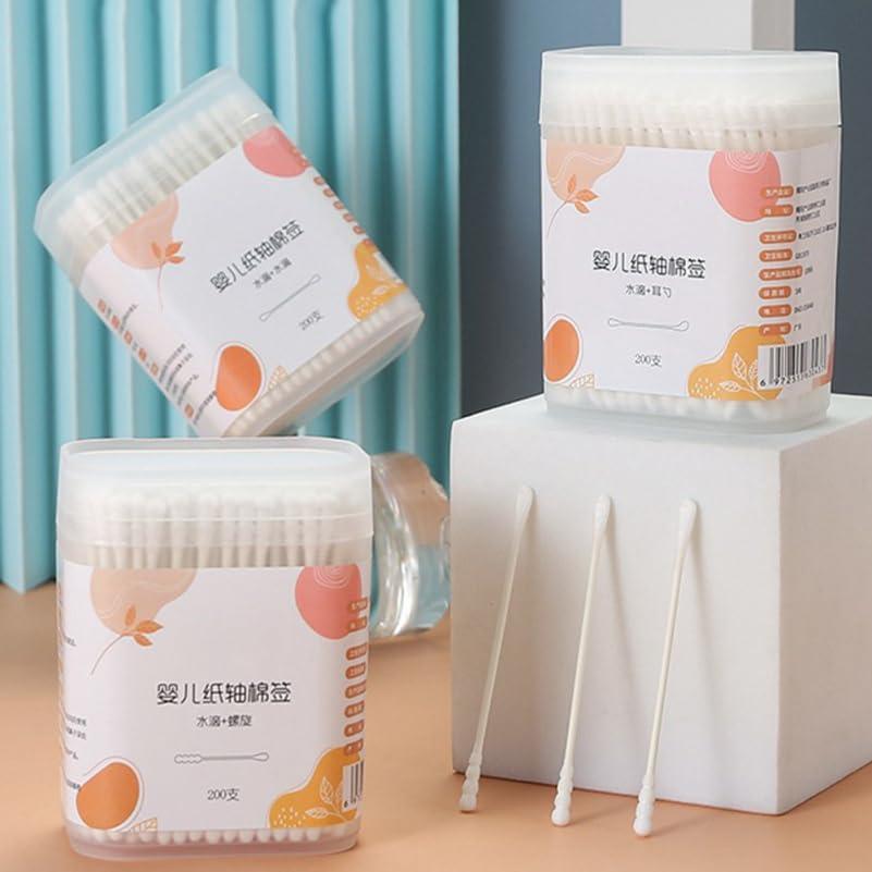 Bastoncillos de Algodón Toddmomy 200pcs para Bebés y Niños