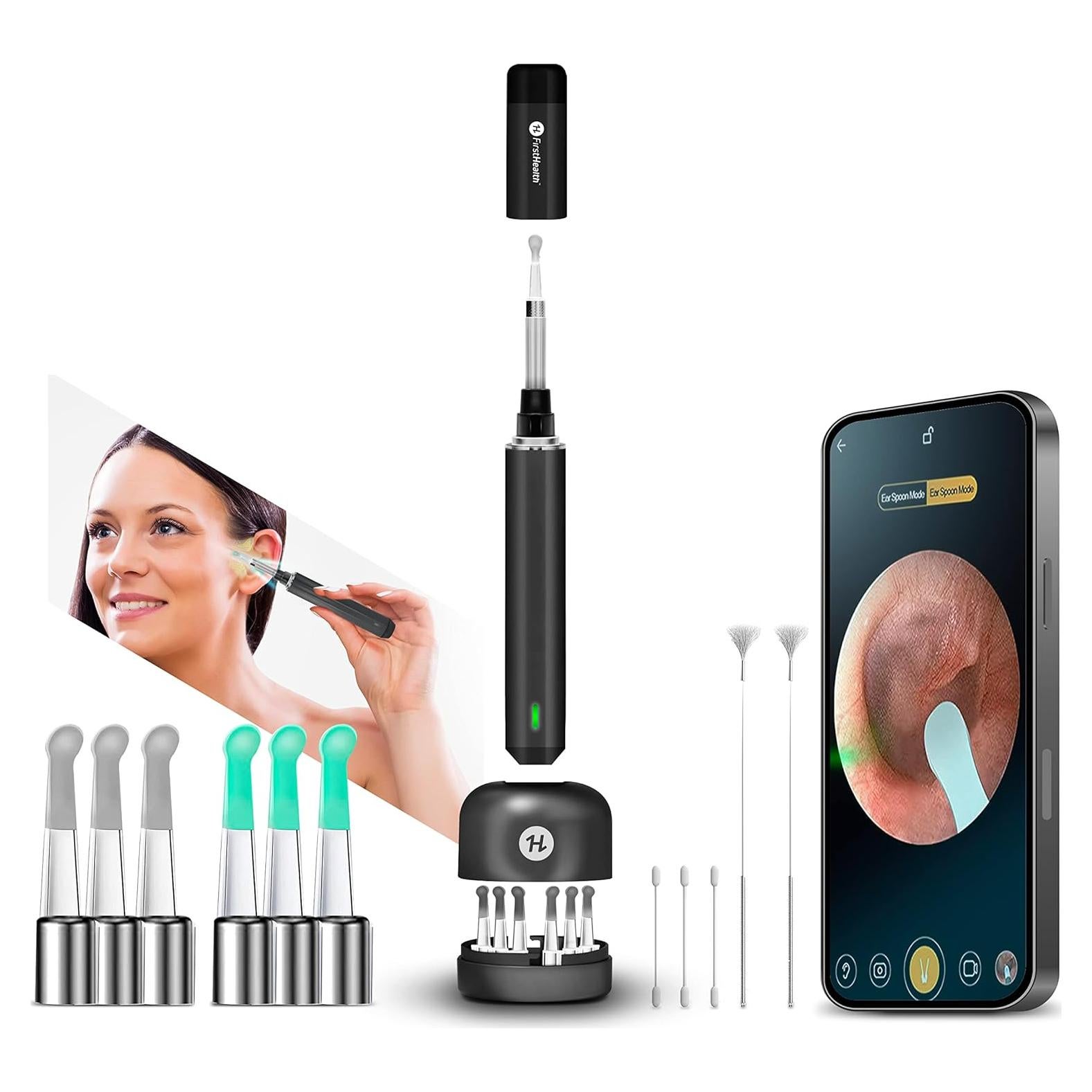 Otoscopio Inalámbrico Primera Salud con Cámara HD y 8 Puntas