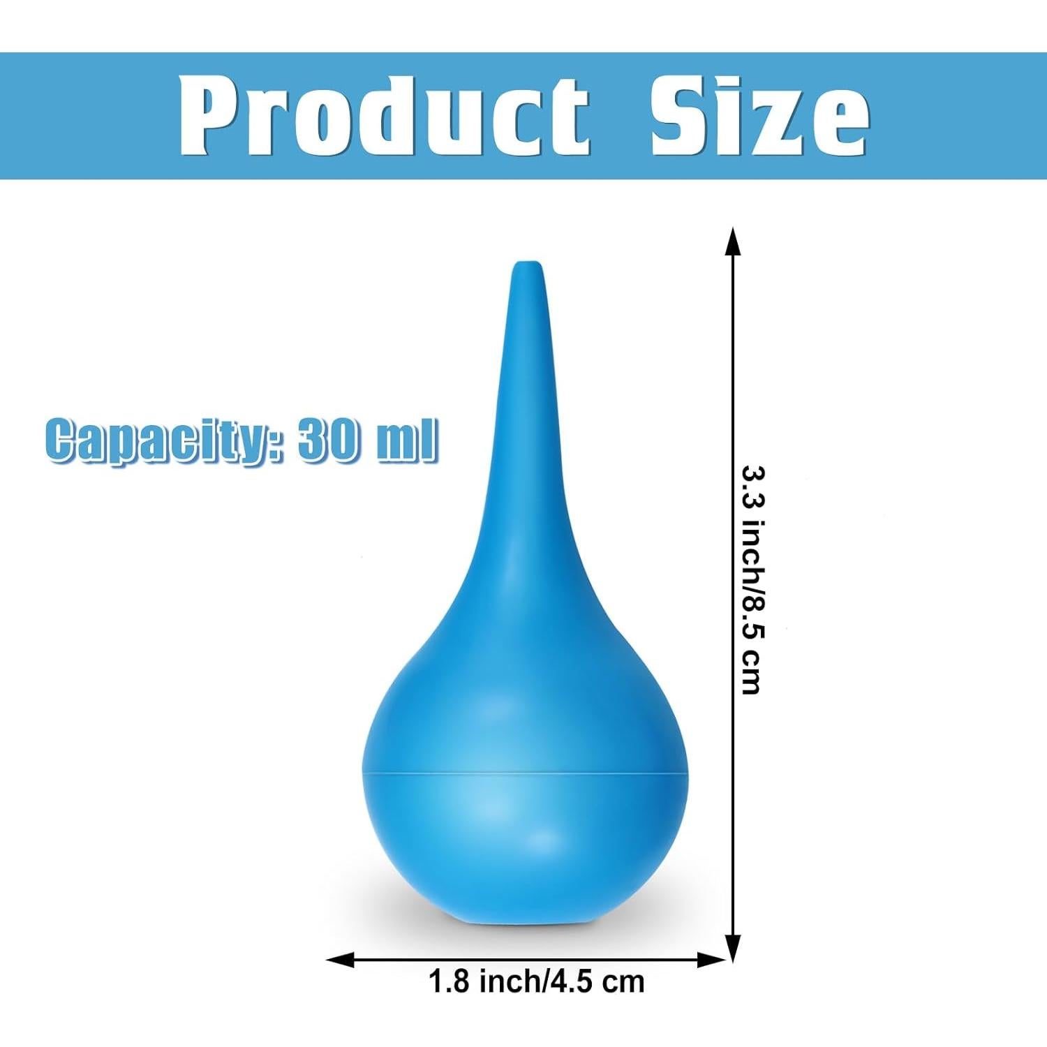 Jeringas de Bulbo de Mano Nuanchu 30 ml 6 Paquetes Azul