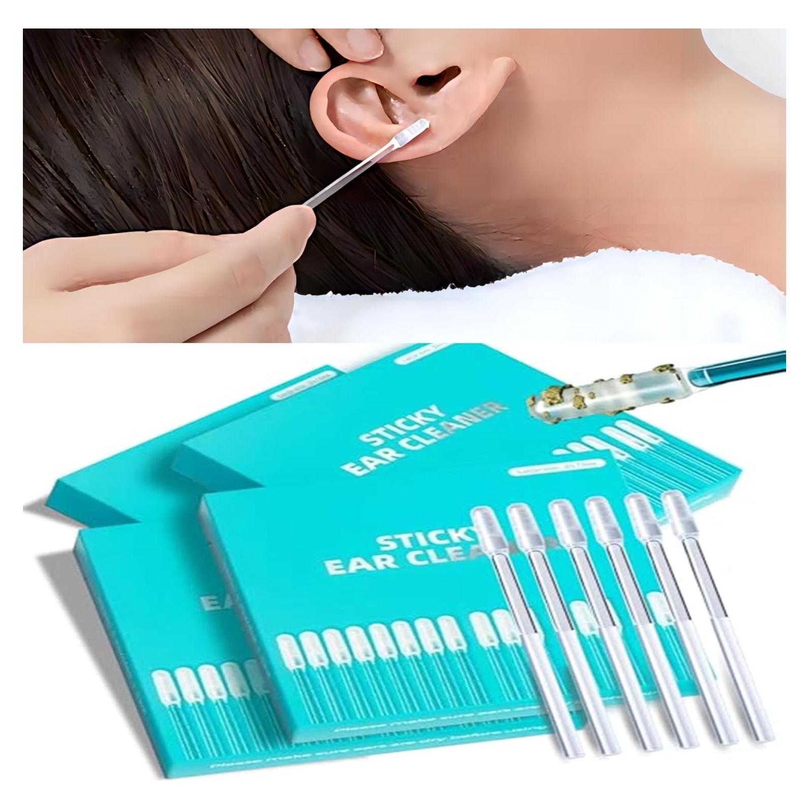 48 Palitos de Limpieza de Oído Gkwet Tamaño L con Adhesivo