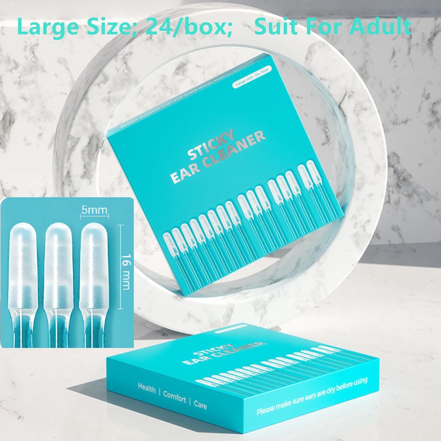 48 Palitos de Limpieza de Oído Gkwet Tamaño L con Adhesivo