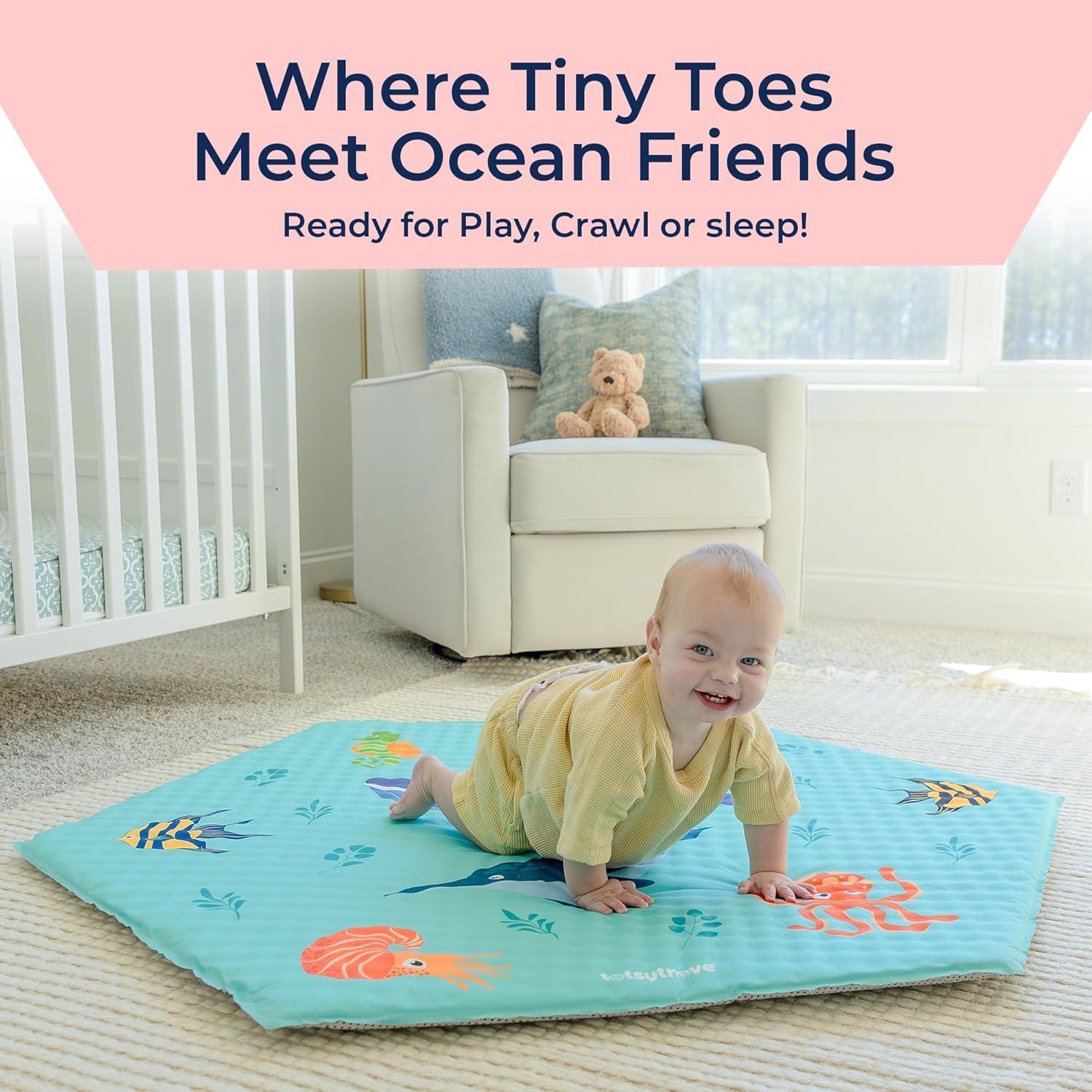 Alfombra de Juego Autoinflable Marina 132x114 cm para Bebés