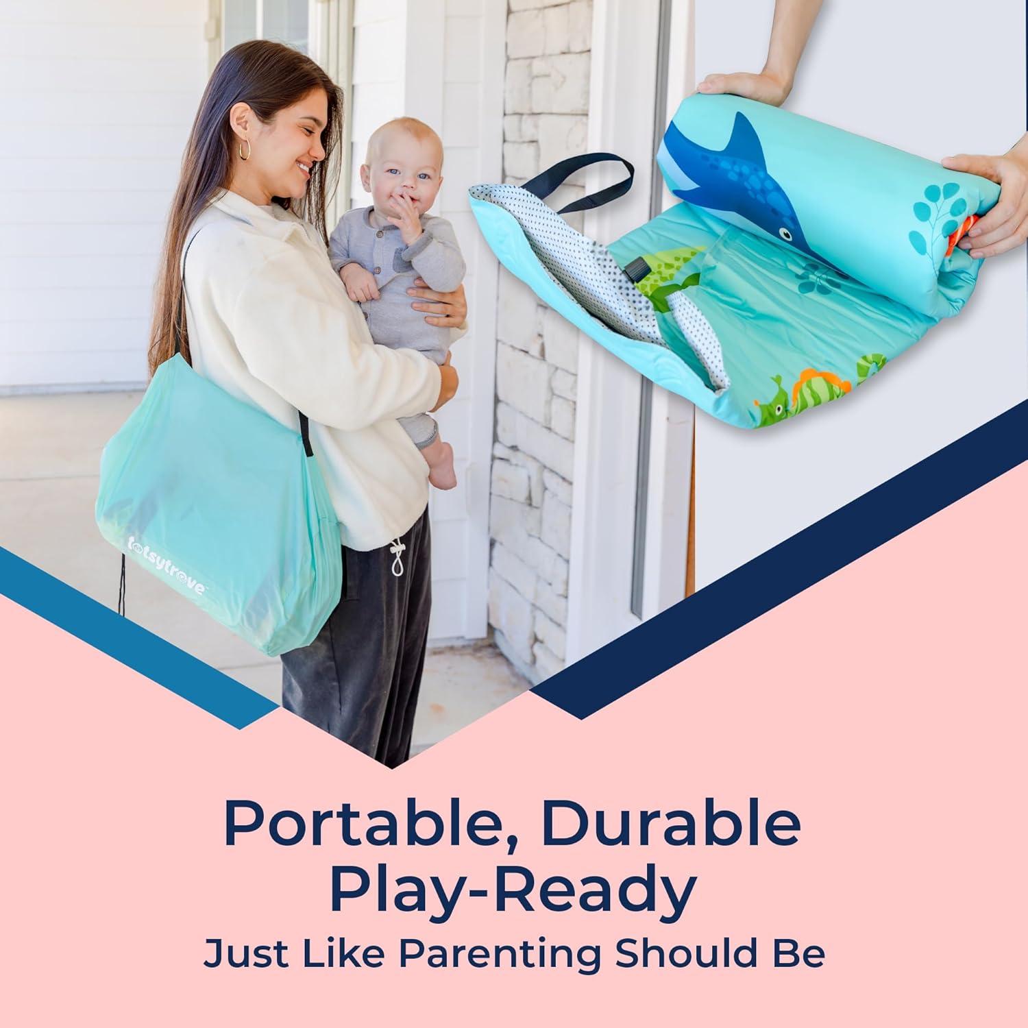 Alfombra de Juego Autoinflable Marina 132x114 cm para Bebés