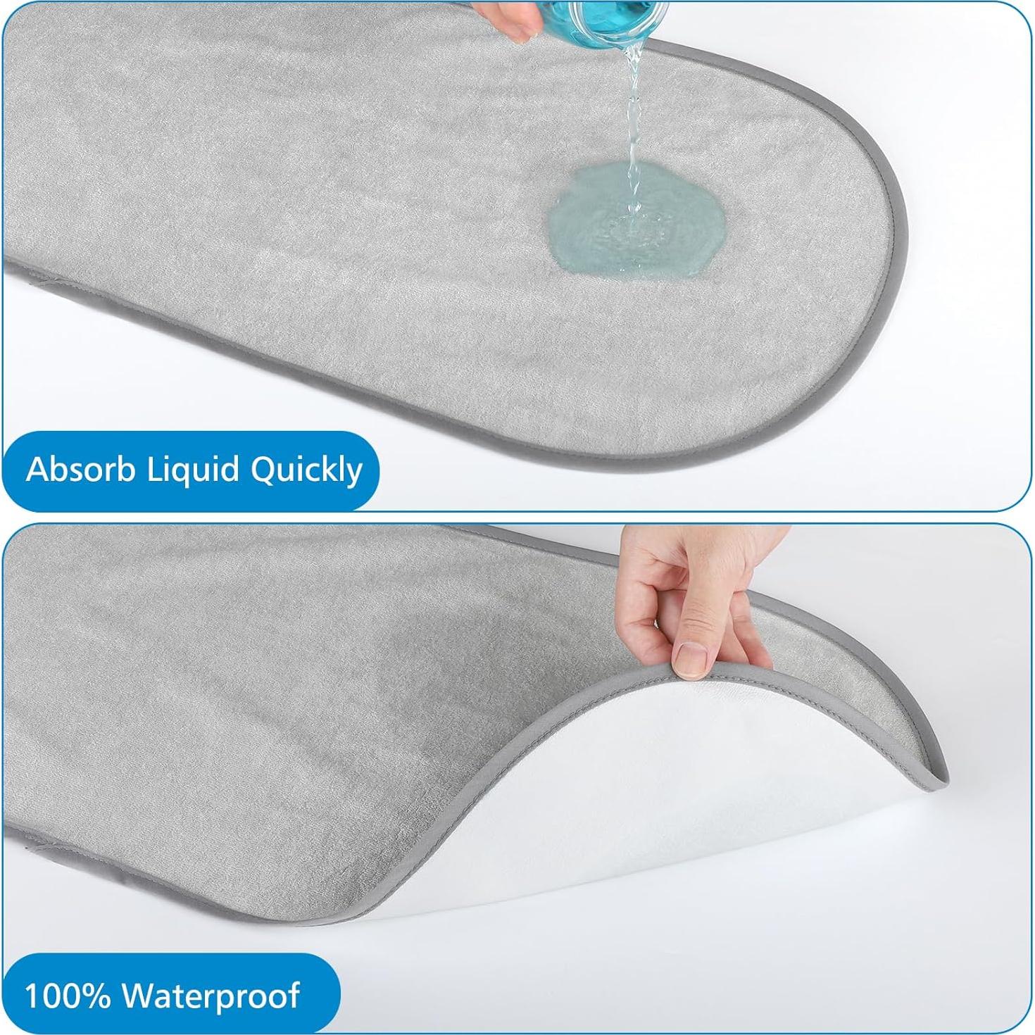 Accmor Protectores de Cambiador Impermeables 3 Piezas Gris 63.5x33 cm