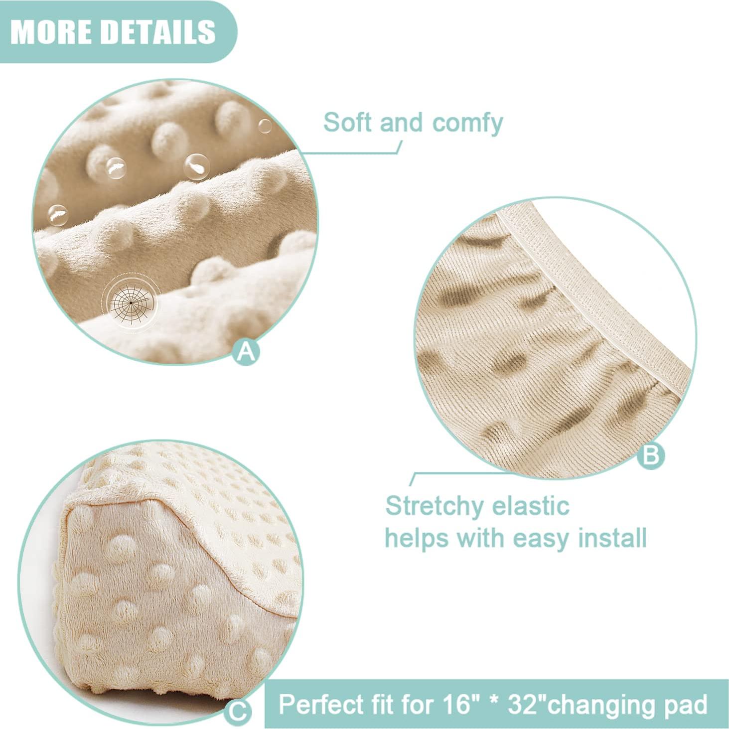 Funda de Cambiador Owlowla 2Pack Rosa y Crema 100% Poliester