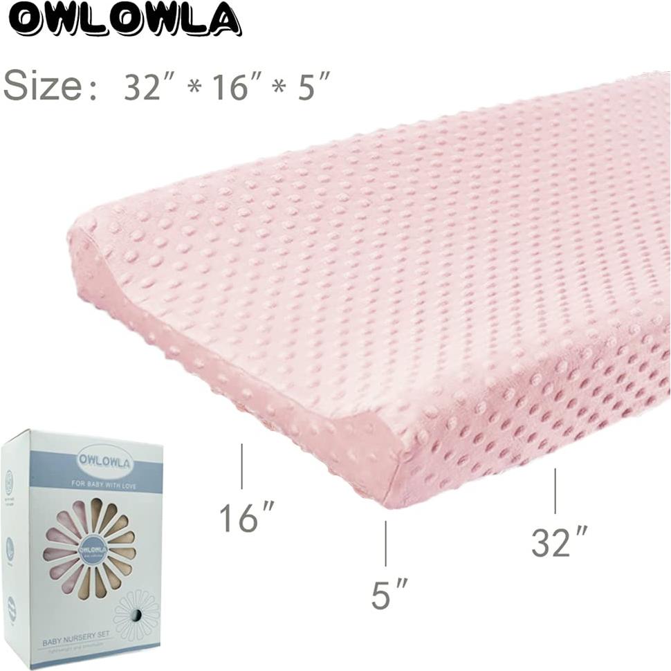 Funda de Cambiador Owlowla 2Pack Rosa y Crema 100% Poliester