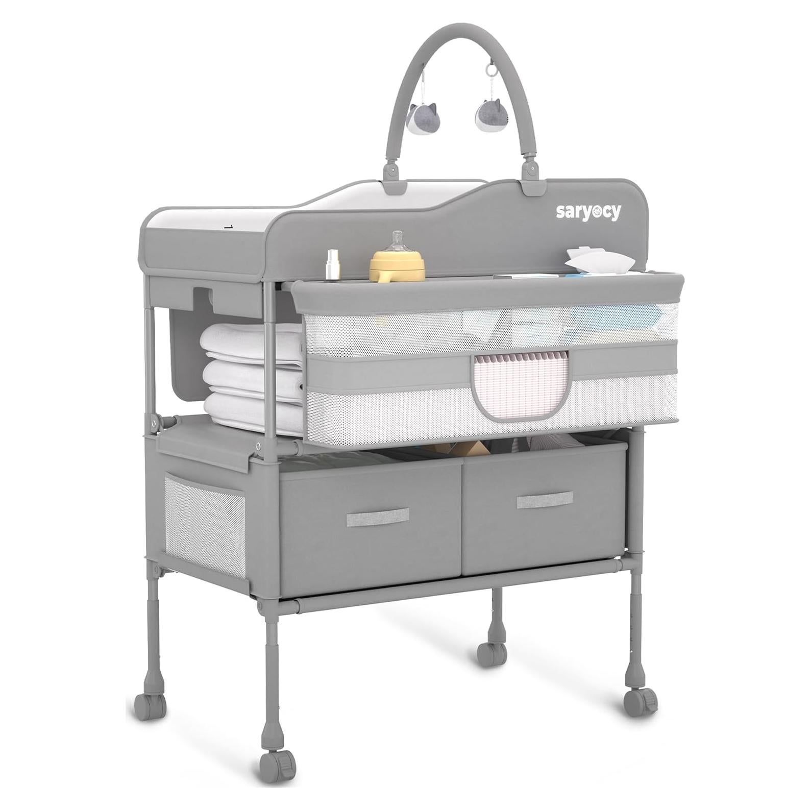 Mesa de Cambio Plegable Jinziertongyong Gris Claro 94x61 cm