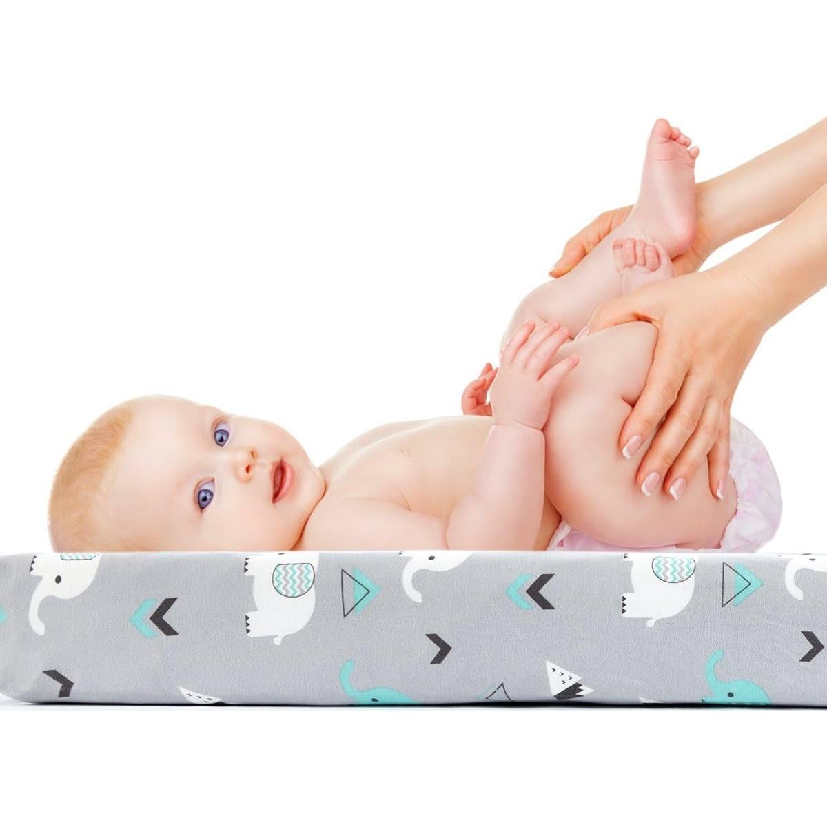 Fundas de Cambiador Elástico Brolex Elefante y Ballena 81x41cm