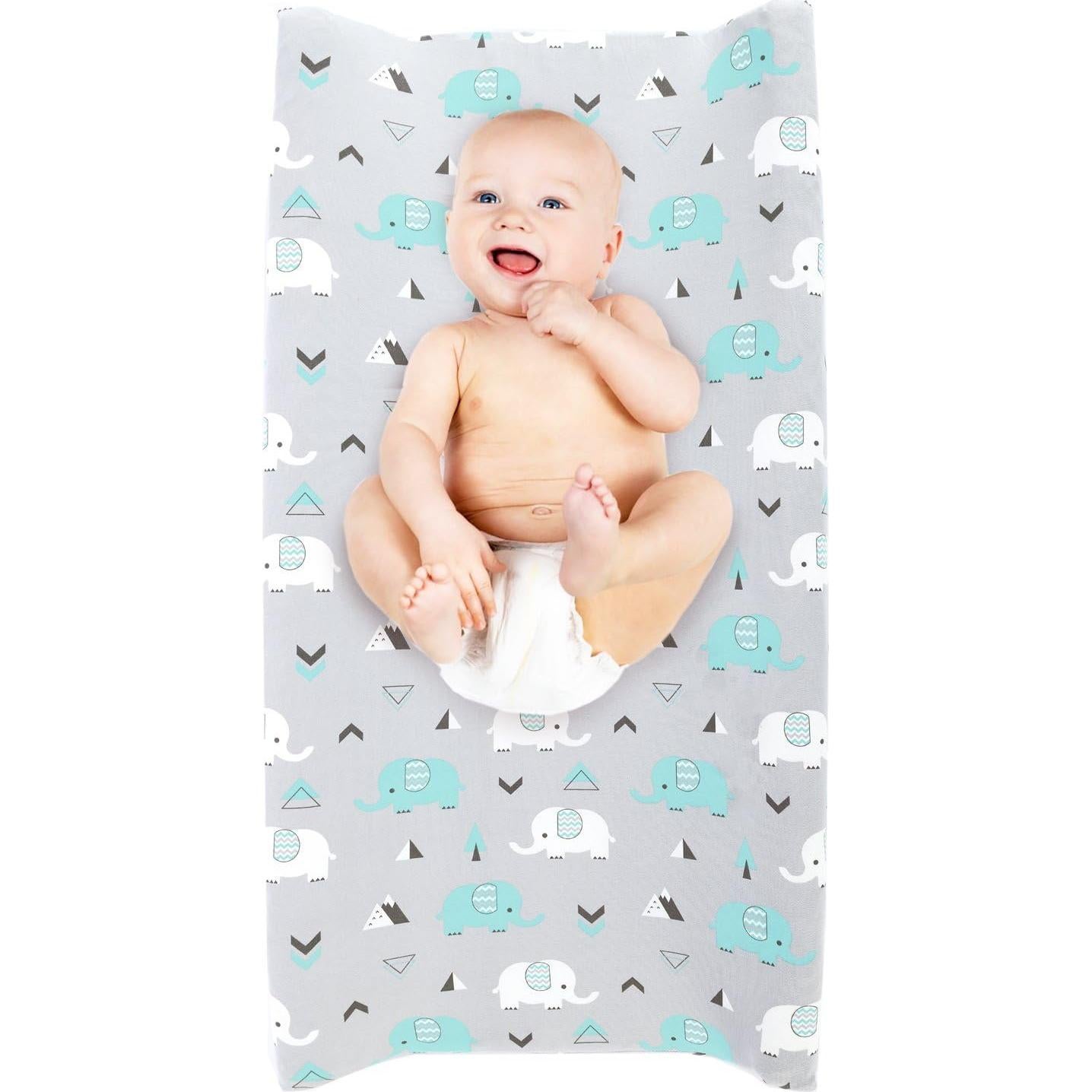 Fundas de Cambiador Elástico Brolex Elefante y Ballena 81x41cm