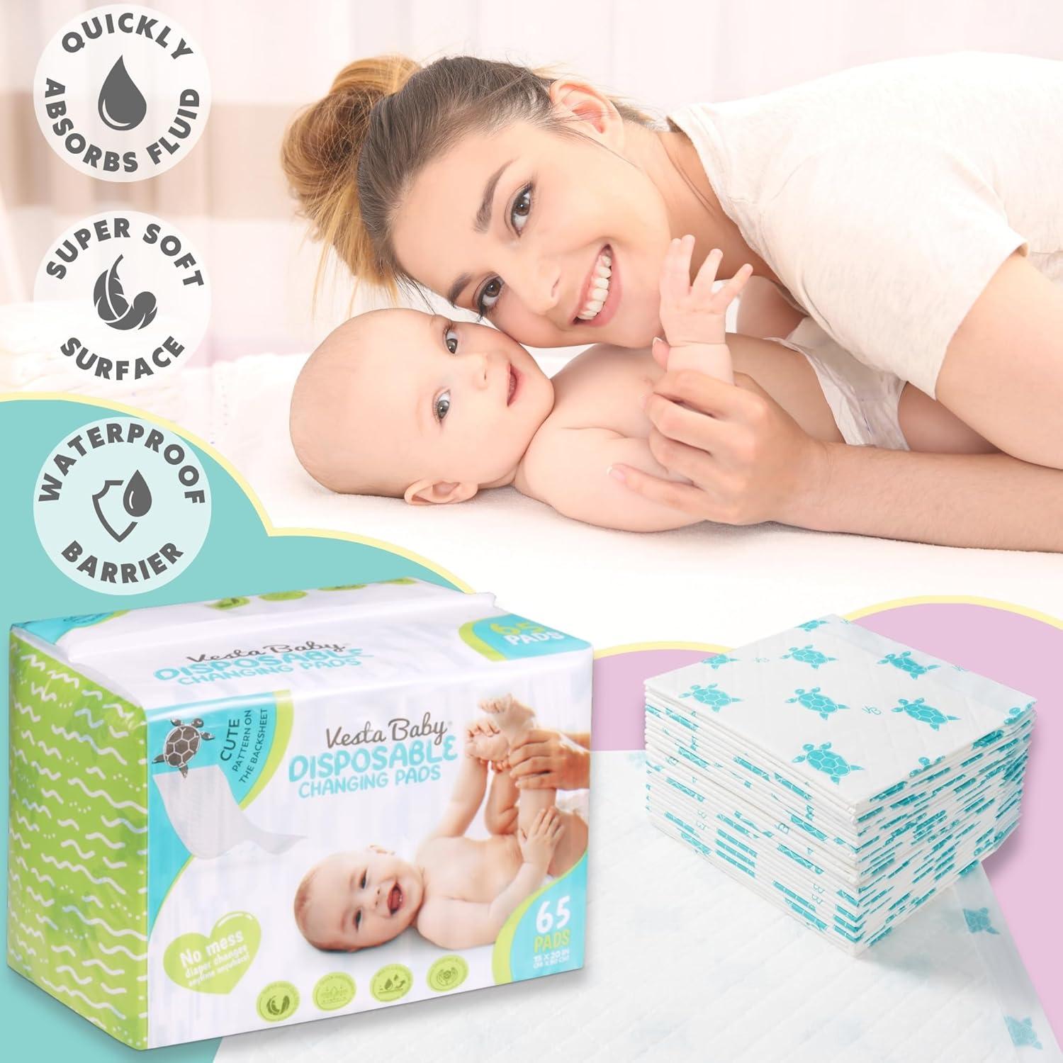 Almohadillas Desechables Vesta Baby 65 - 38.1x50.8 cm Absorbentes